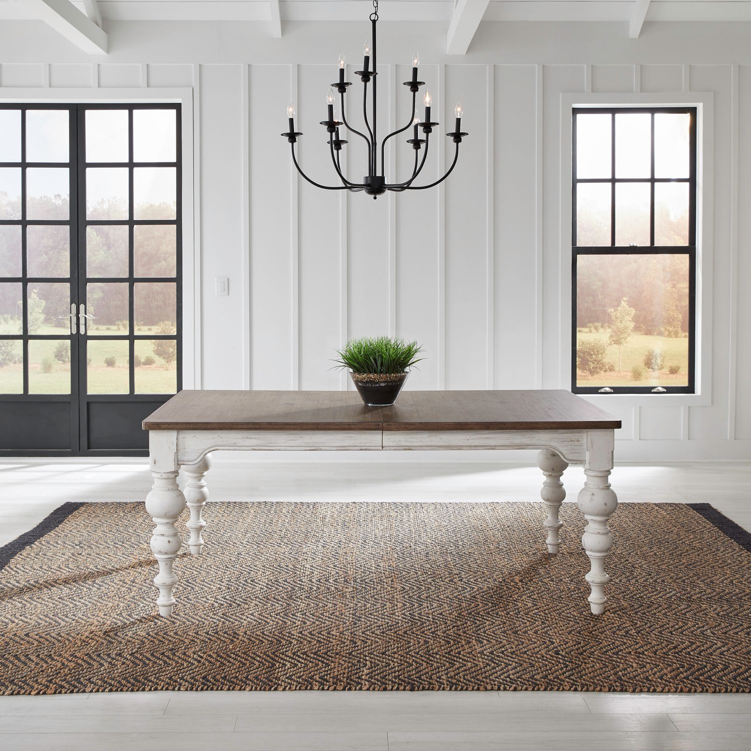 River Place Rectangular Wood Extendable Dining Table