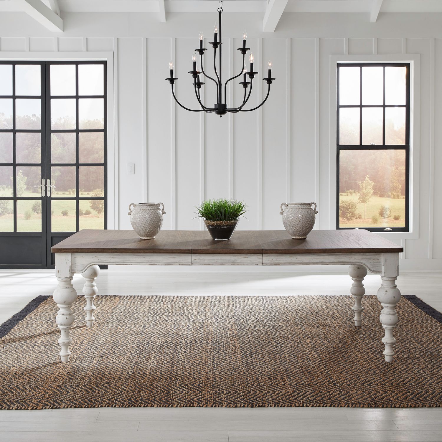 River Place Rectangular Wood Extendable Dining Table