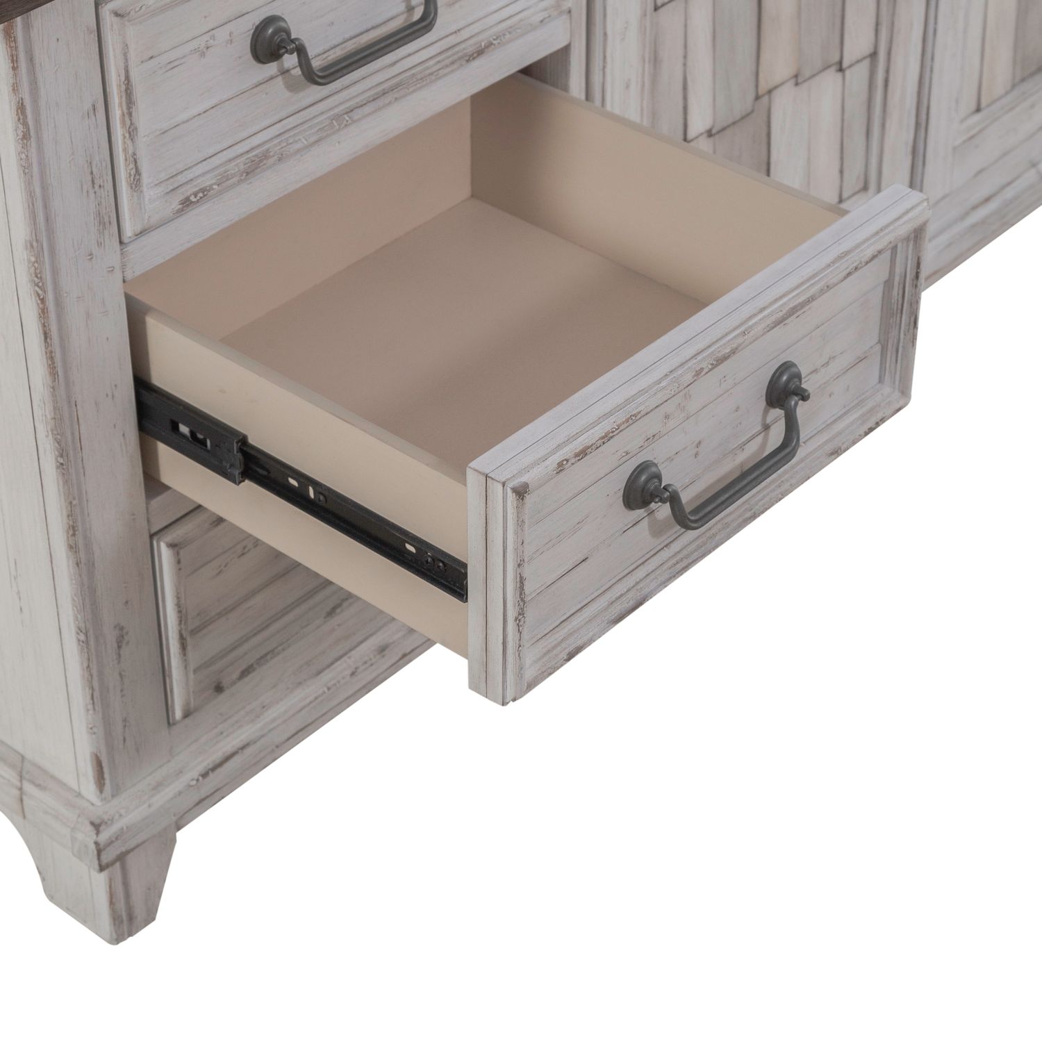 River Place Wood 75-Inch Entertainment Console w/6 Drawers & 2 Doors