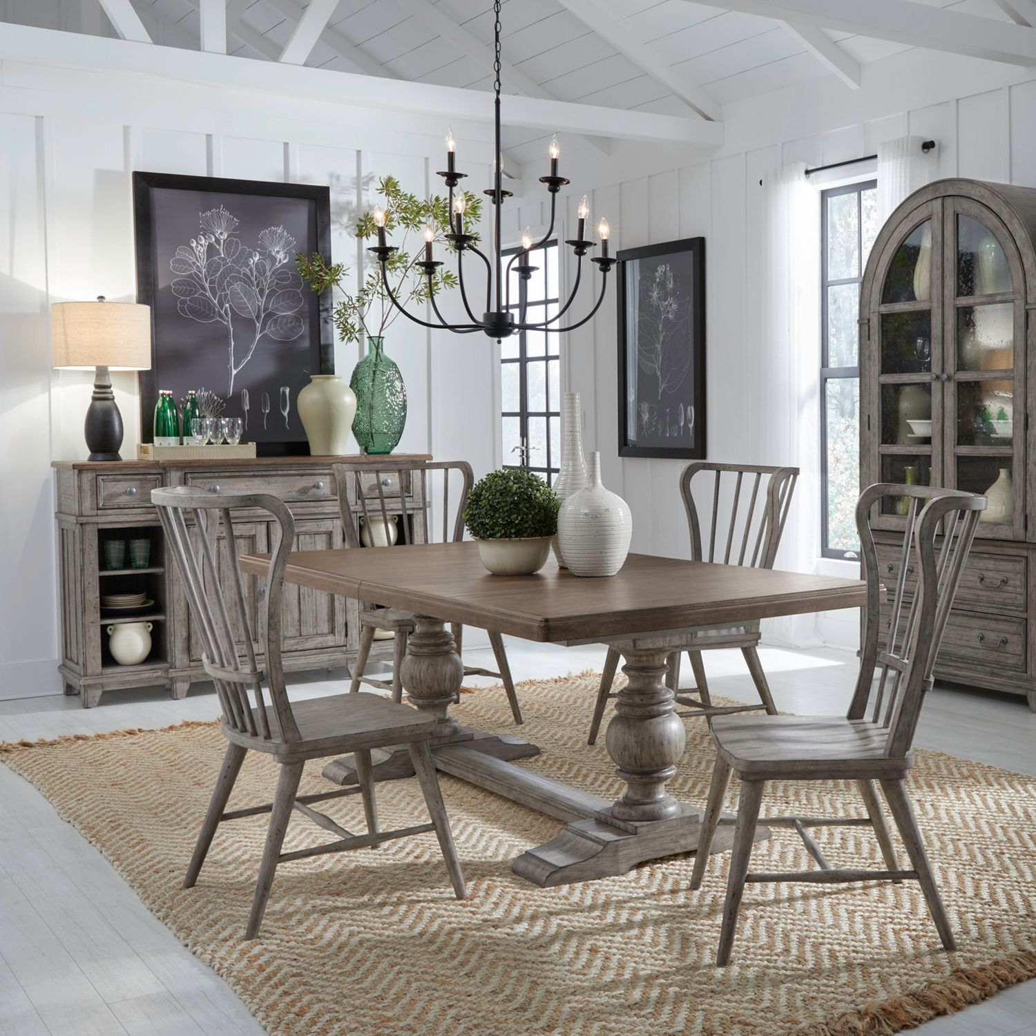 River Place Extendable Trestle Dining Room Set | Liberty