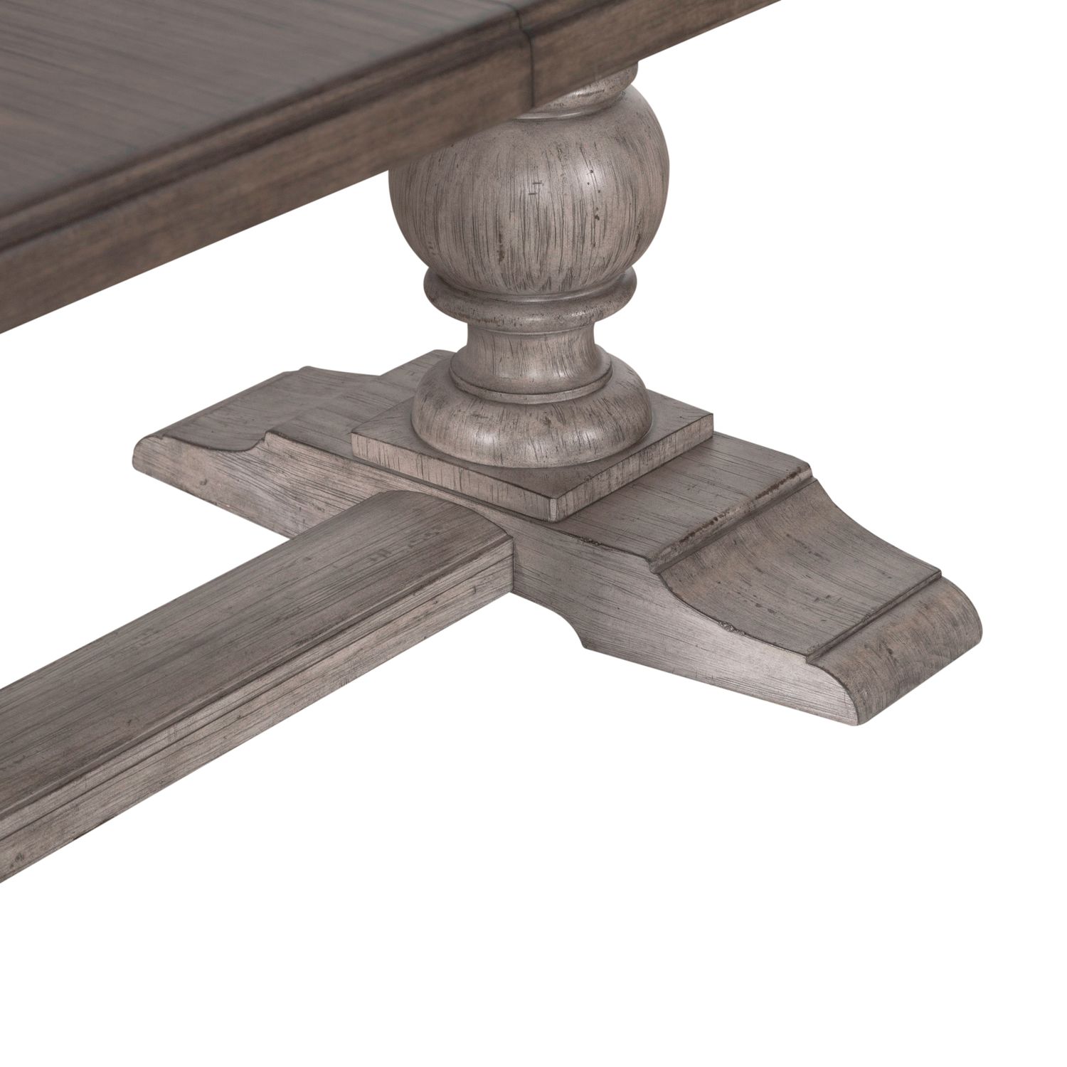 River Place Rectangular Wood Trestle Extendable Dining Table
