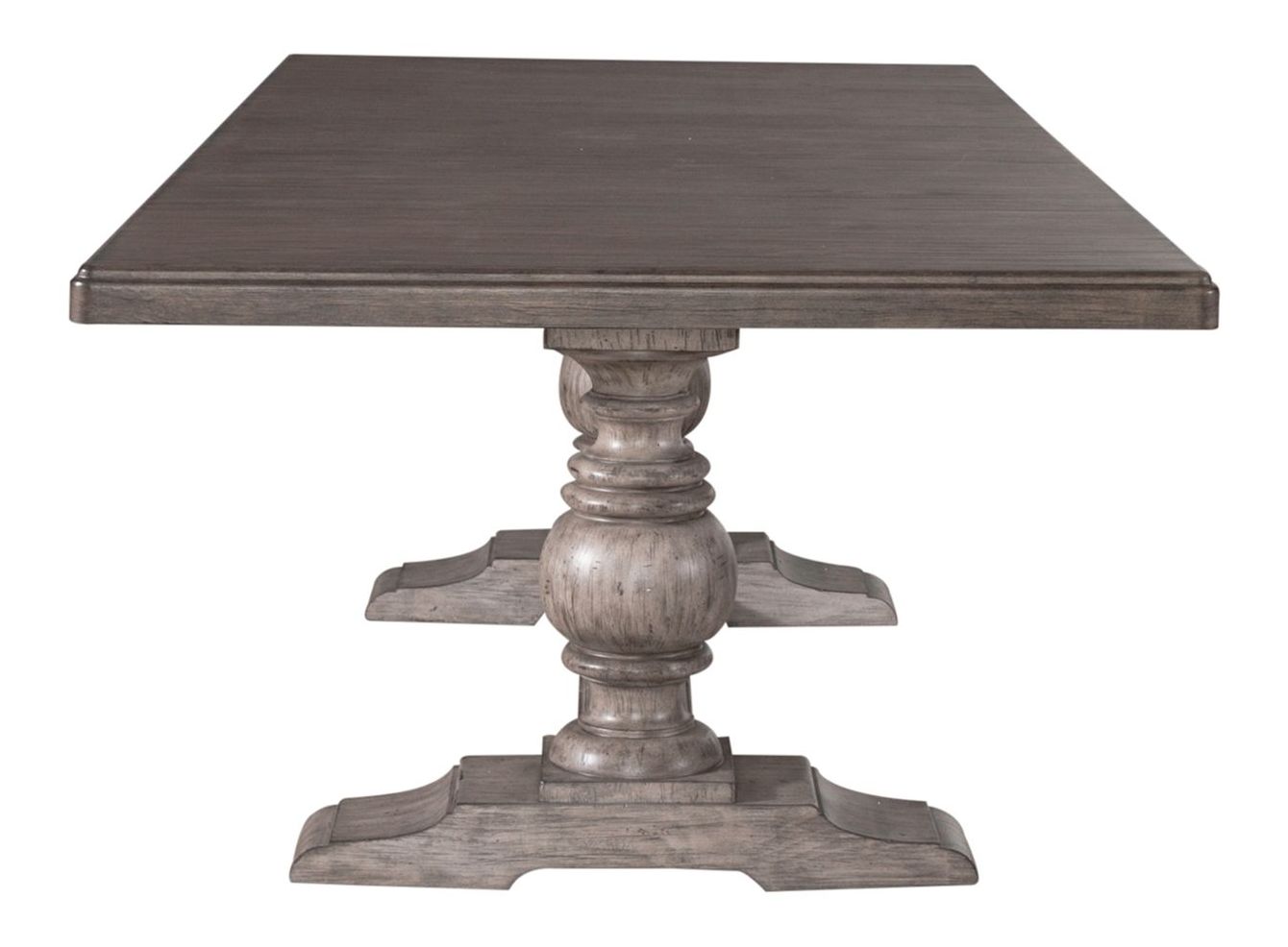 River Place Rectangular Wood Trestle Extendable Dining Table