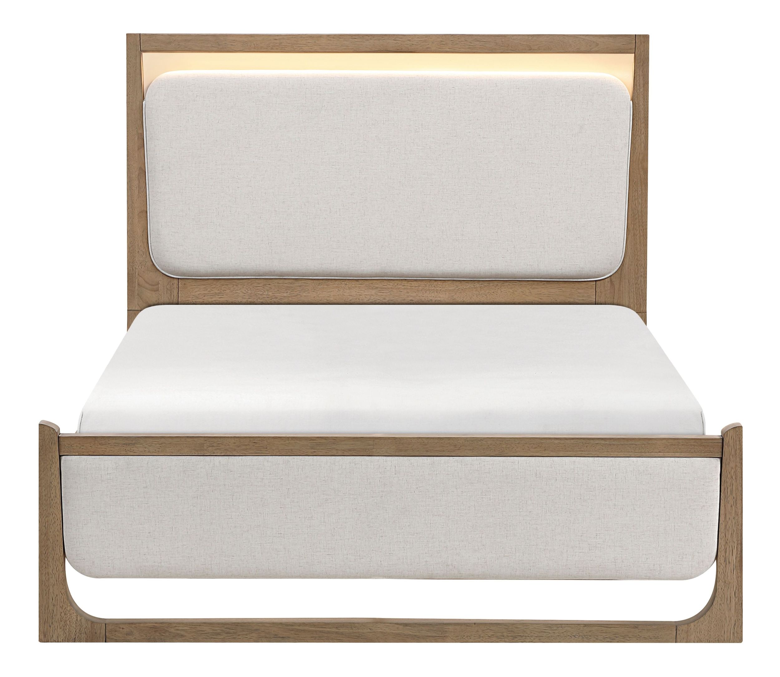 Riley Polyester/Wood Panel Bedroom Set with LED Lighting