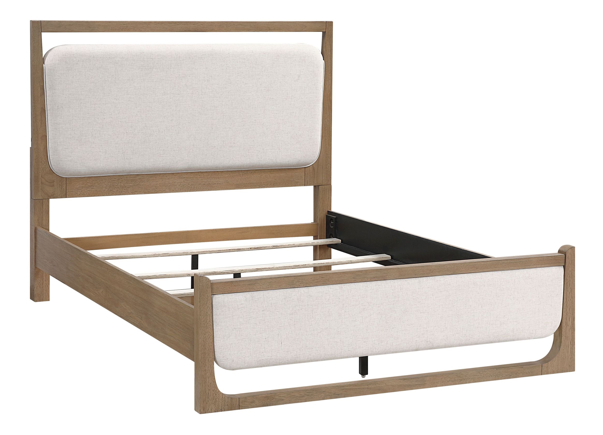 Riley Polyester/Wood Panel Bedroom Set with LED Lighting