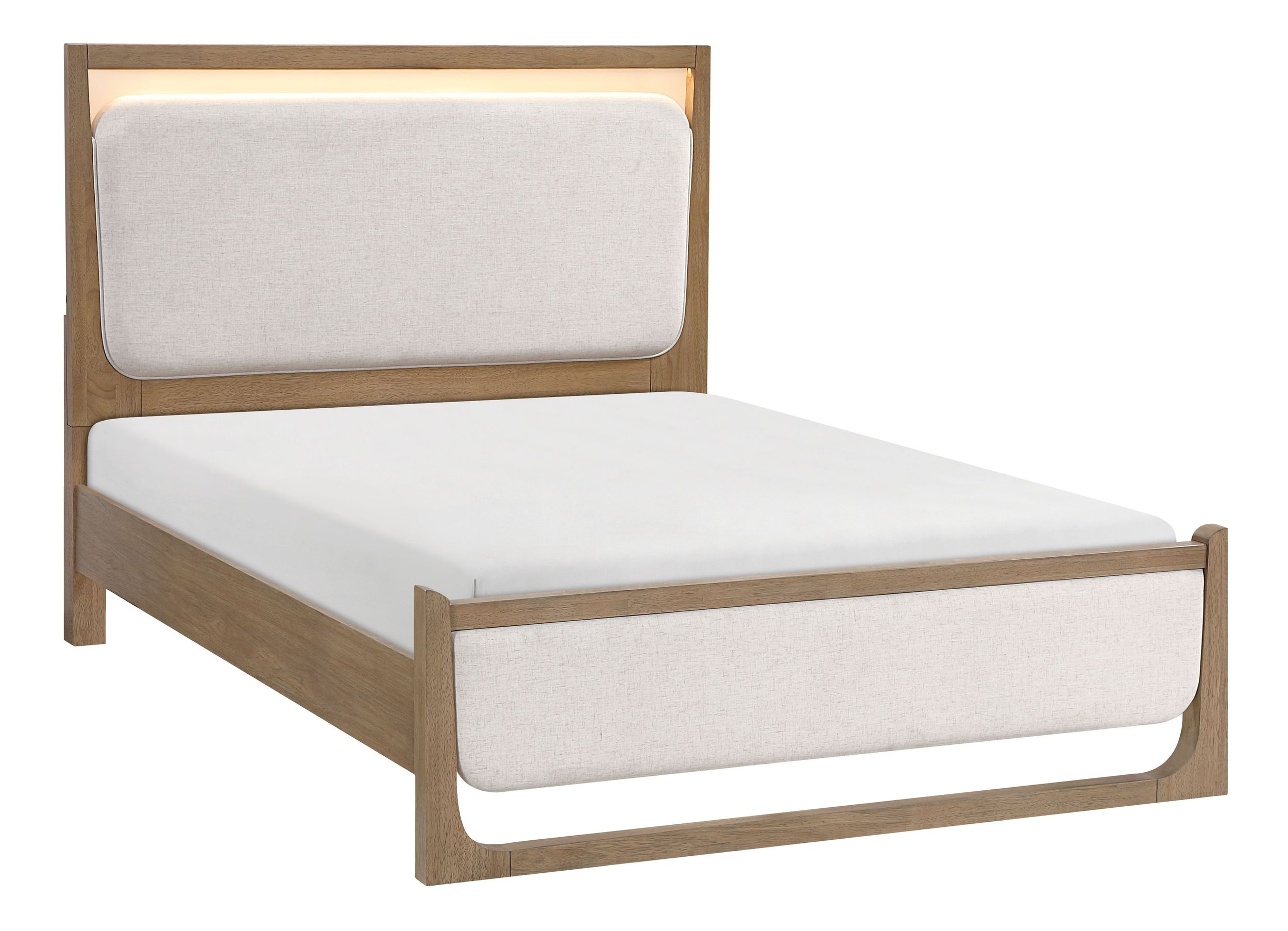 Riley Polyester/Wood Panel Bed with LED Lighting