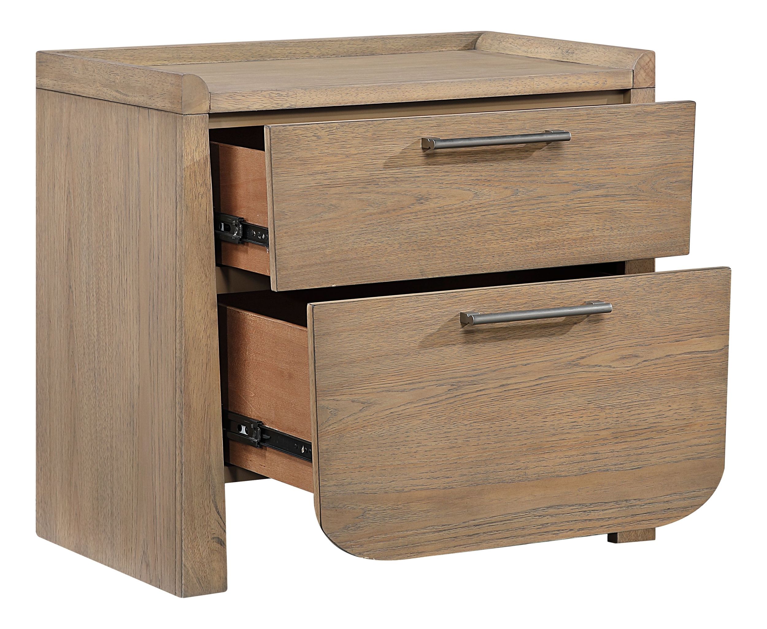 Riley Wood 2-Drawer Night Stand