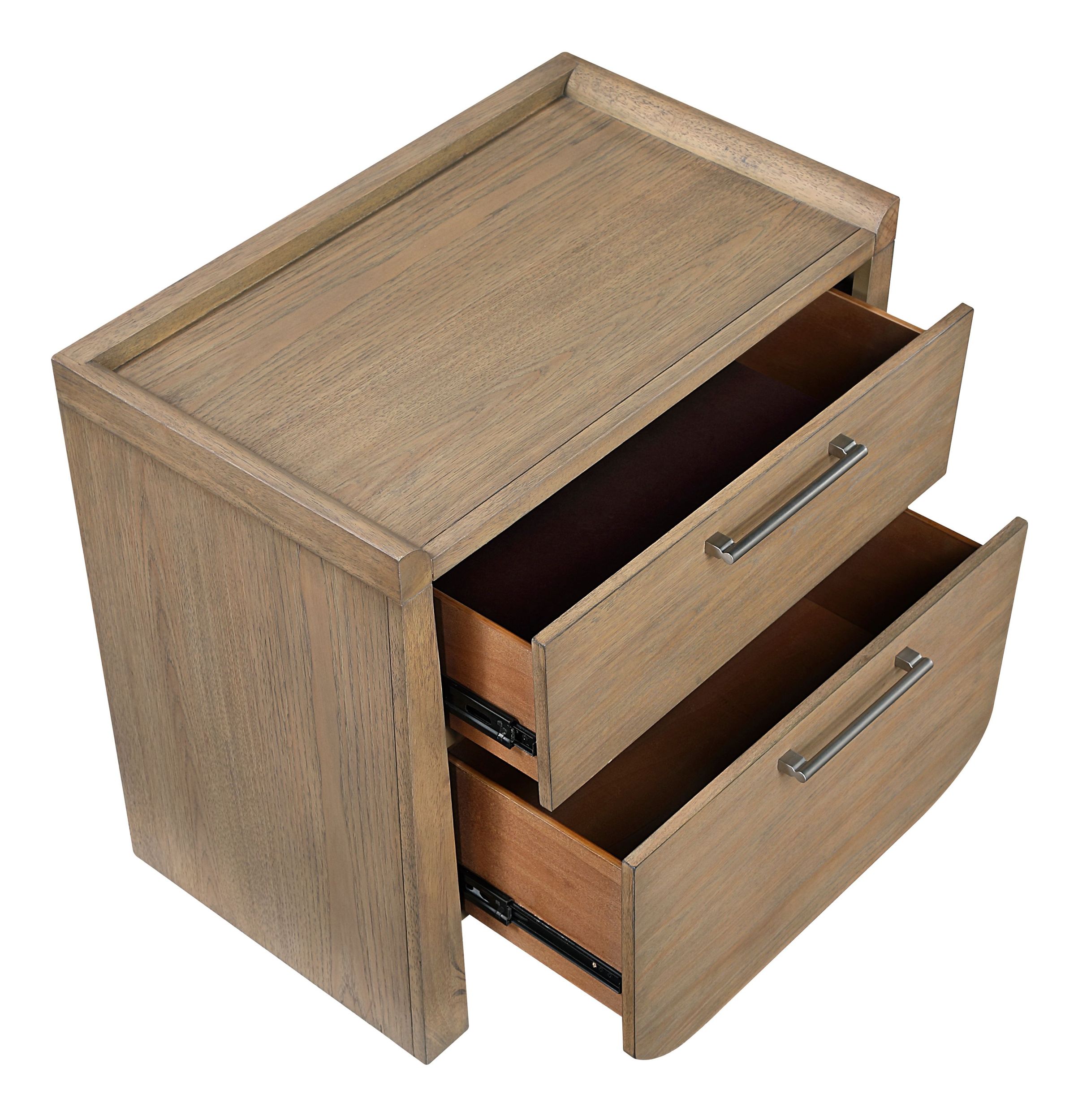 Riley Wood 2-Drawer Night Stand