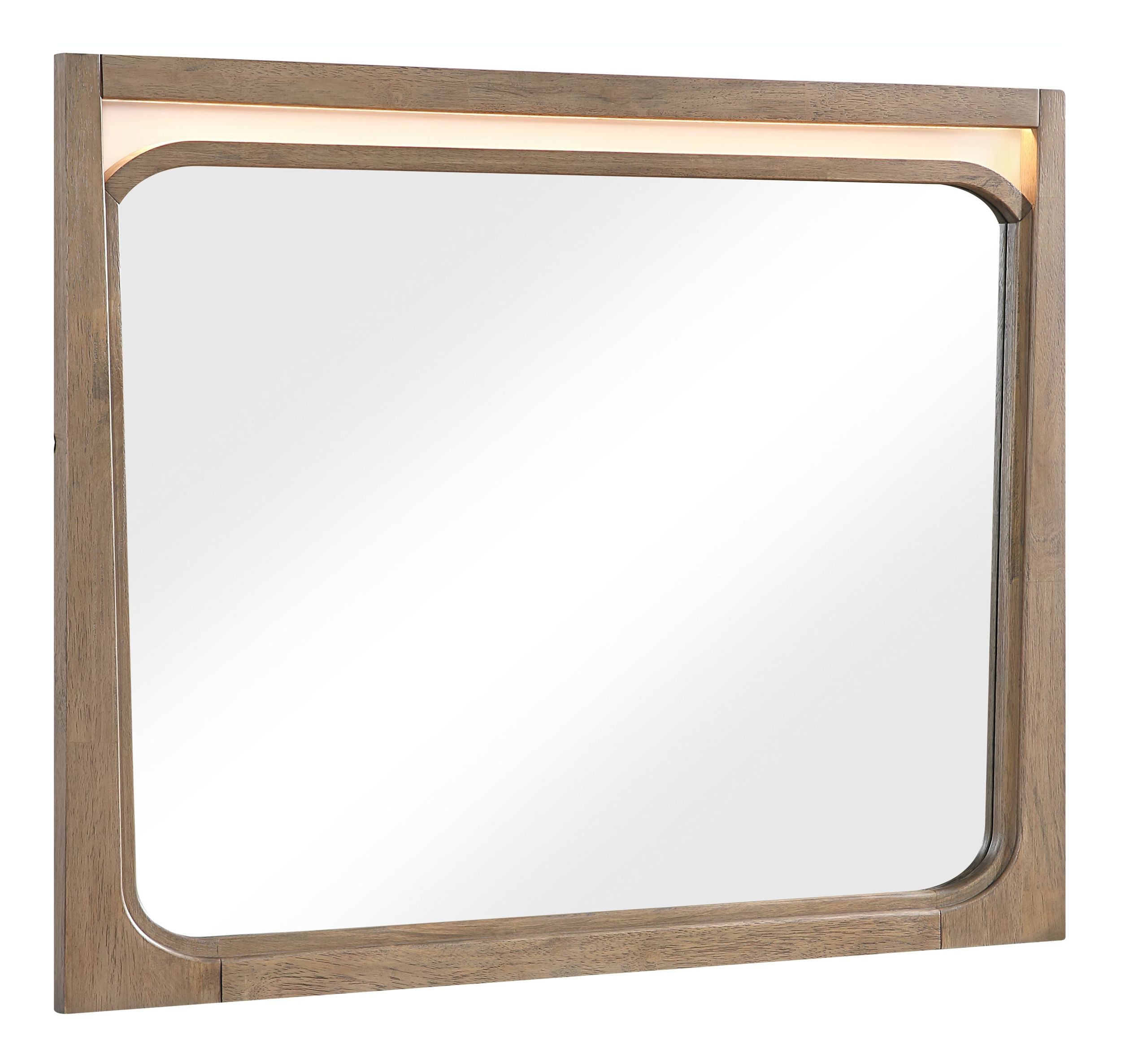 Riley Rectangular Wood LED Lighting Mirror