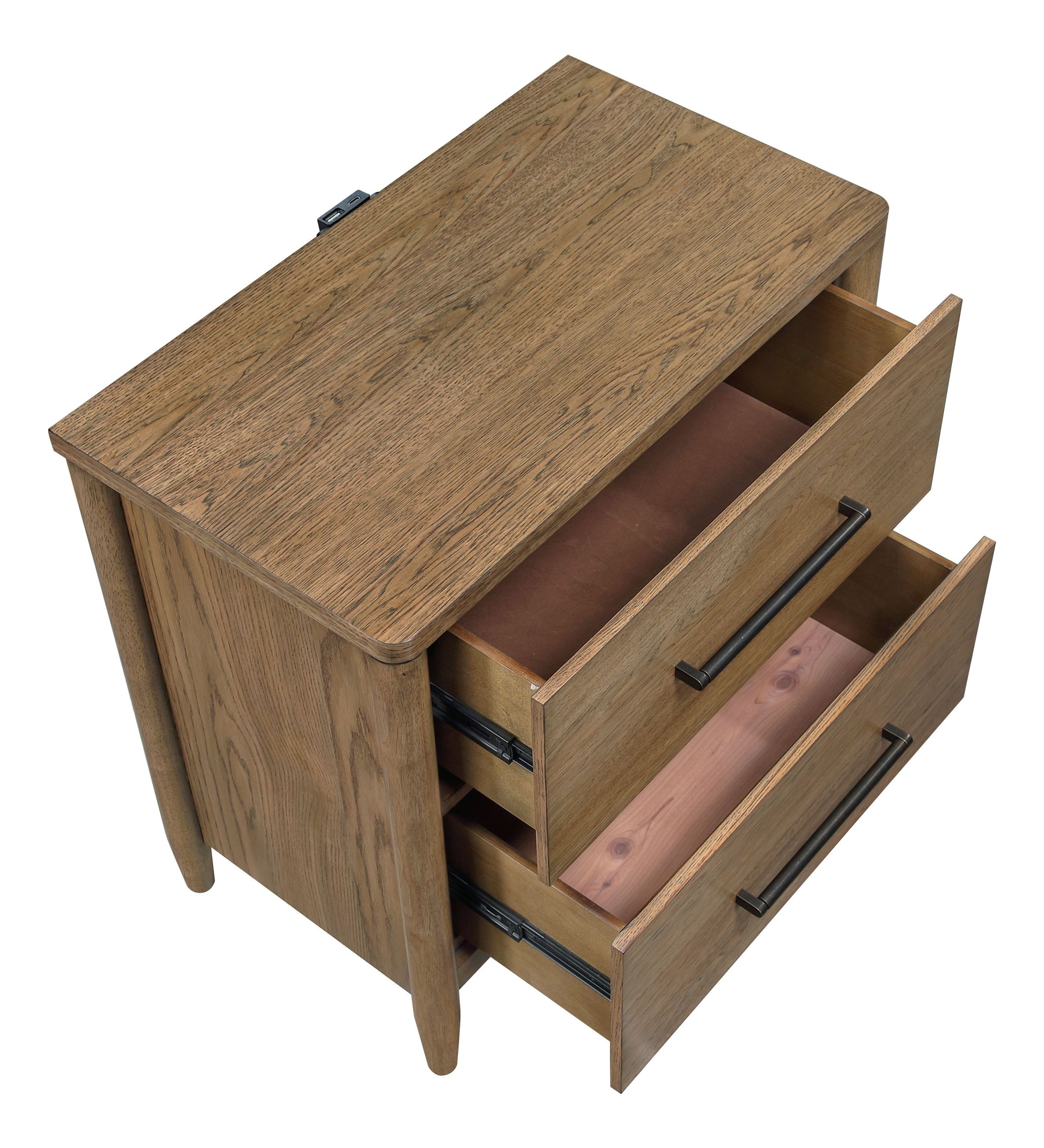 Sonoma Wood 2-Drawer Night Stand