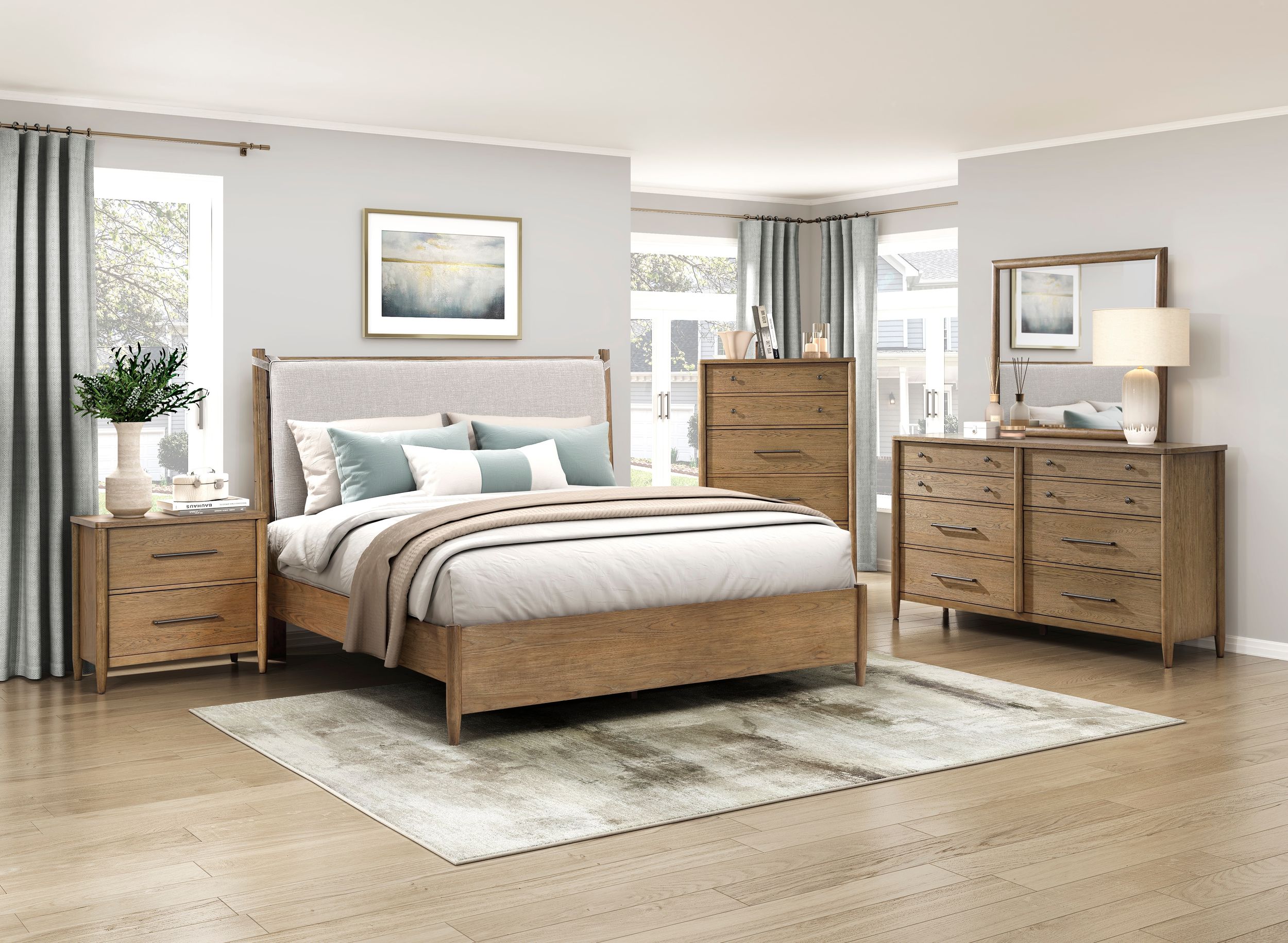 Sonoma Polyester/Wood Queen Platform Bed