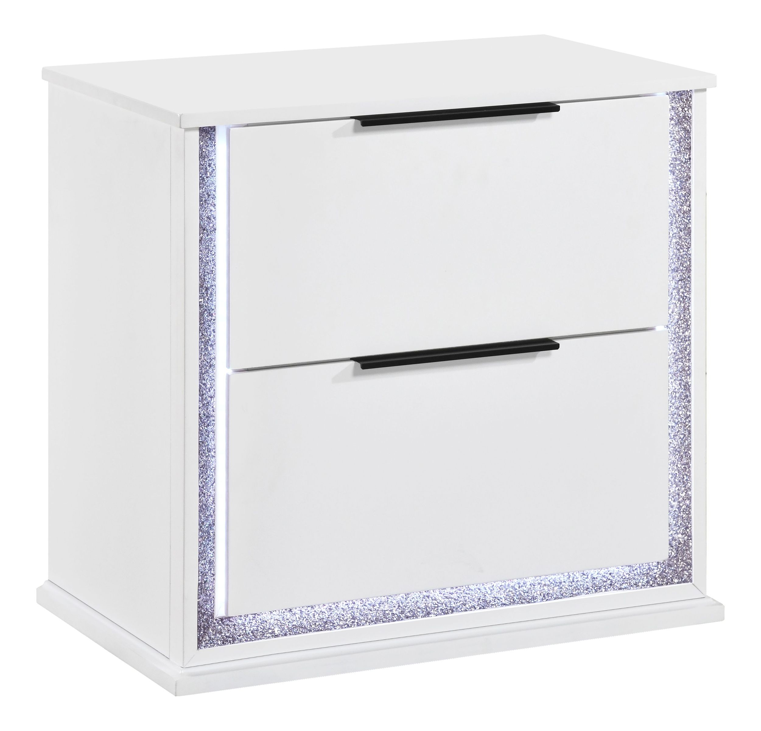Lumin Wood LED Lighting 2-Drawer Night Stand