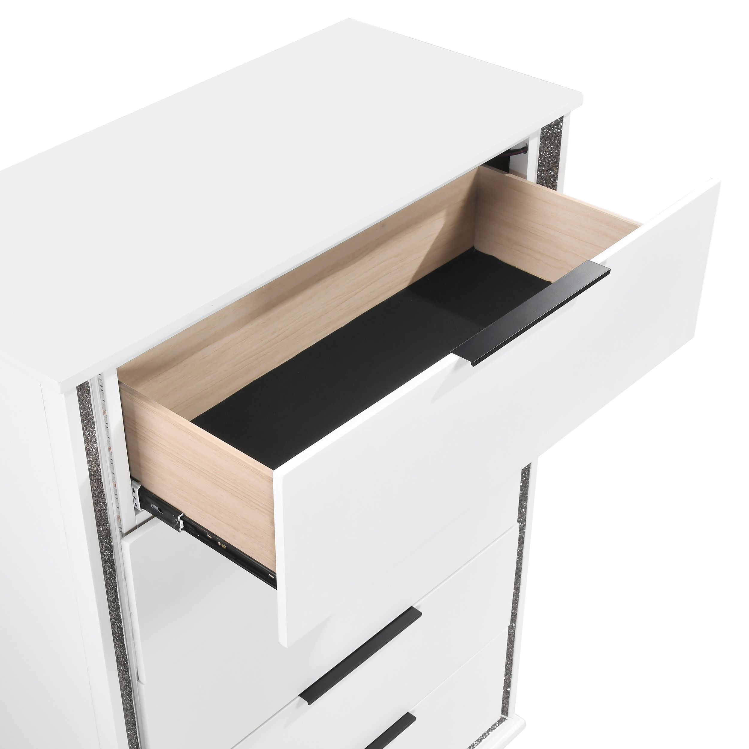 Lumin Wood LED Lighting 5-Drawer Chest