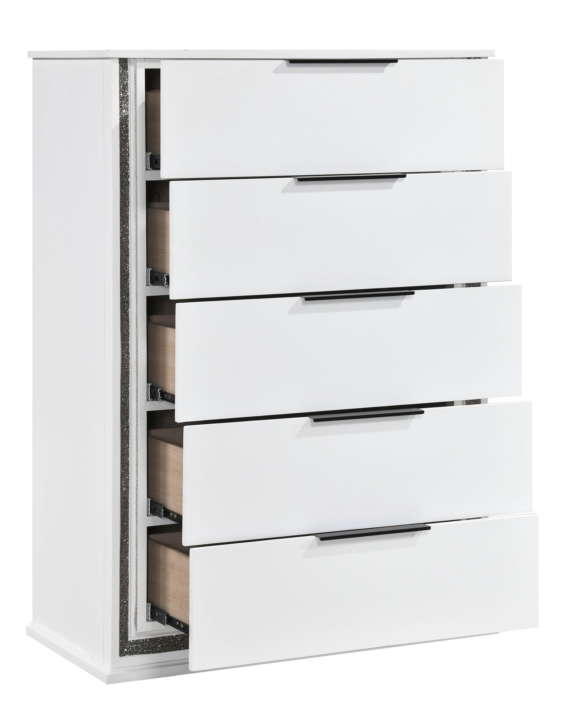 Lumin Wood LED Lighting 5-Drawer Chest