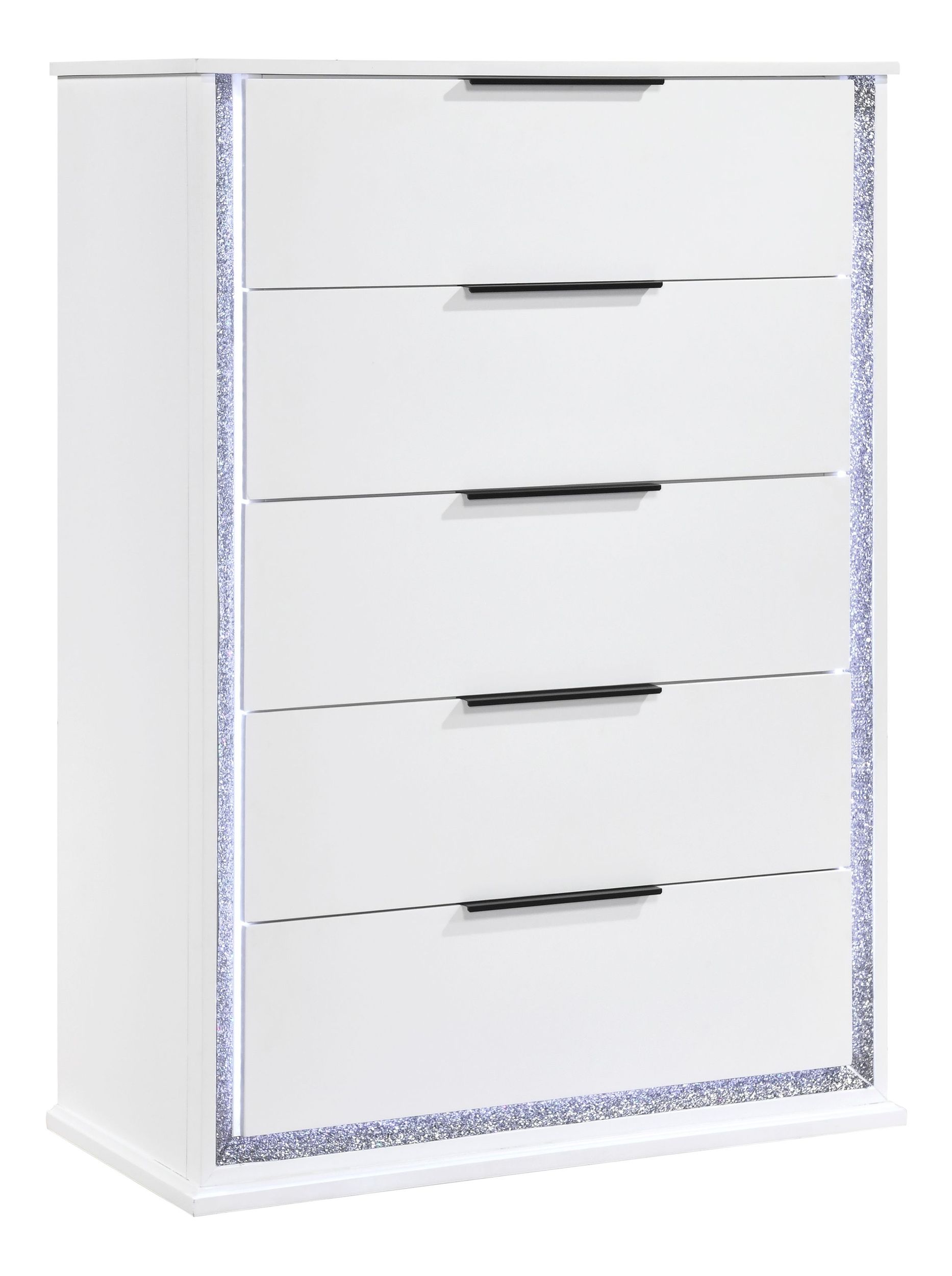 Lumin Wood LED Lighting 5-Drawer Chest