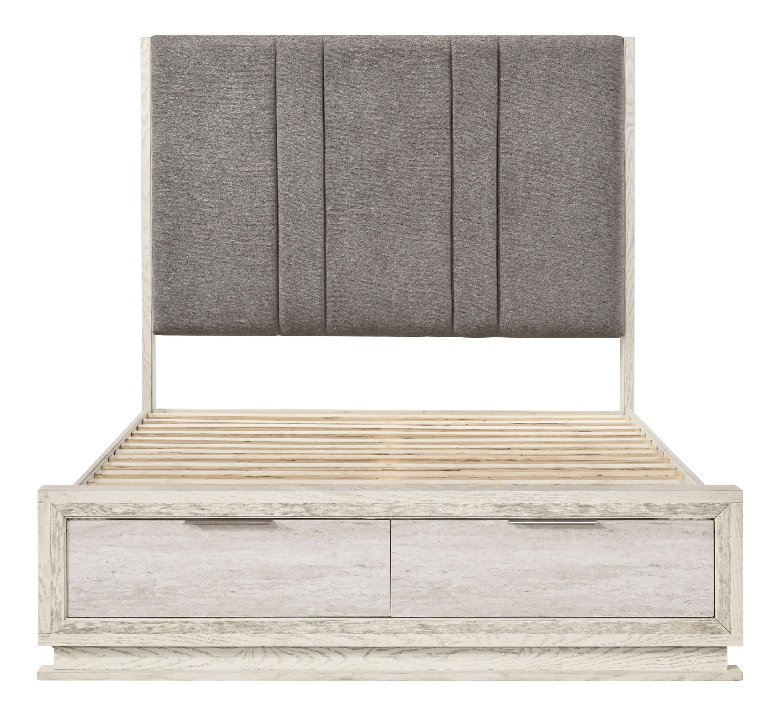 Noctis Upholstered Storage Platform Bed with LED Lighting