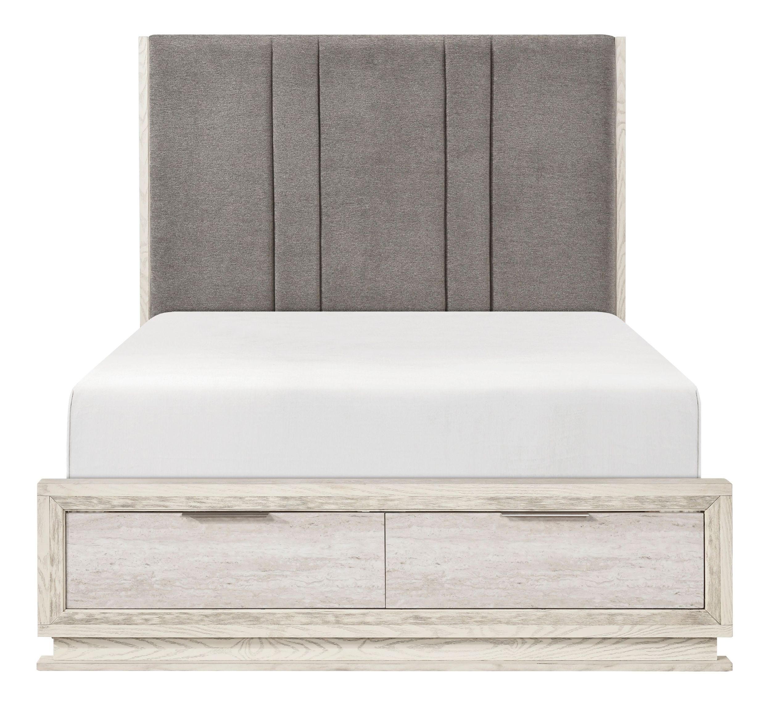 Noctis Upholstered Eastern King Storage Platform Bed with LED Lighting