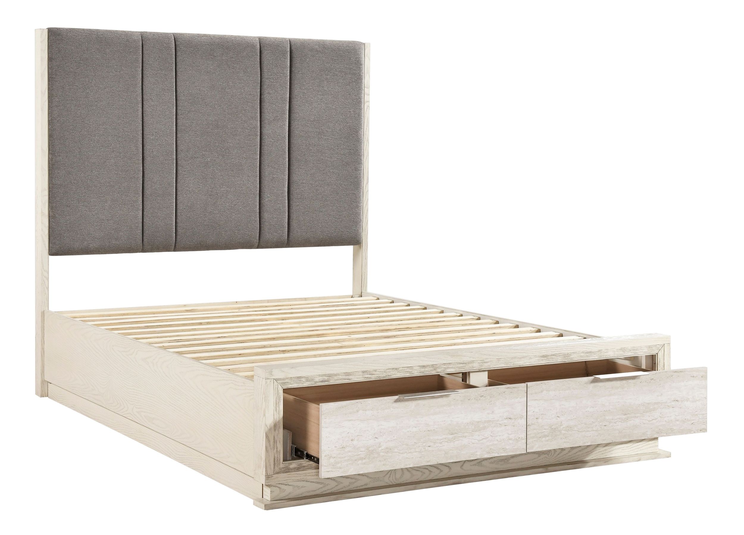 Noctis Upholstered California King Storage Platform Bed with LED Lighting