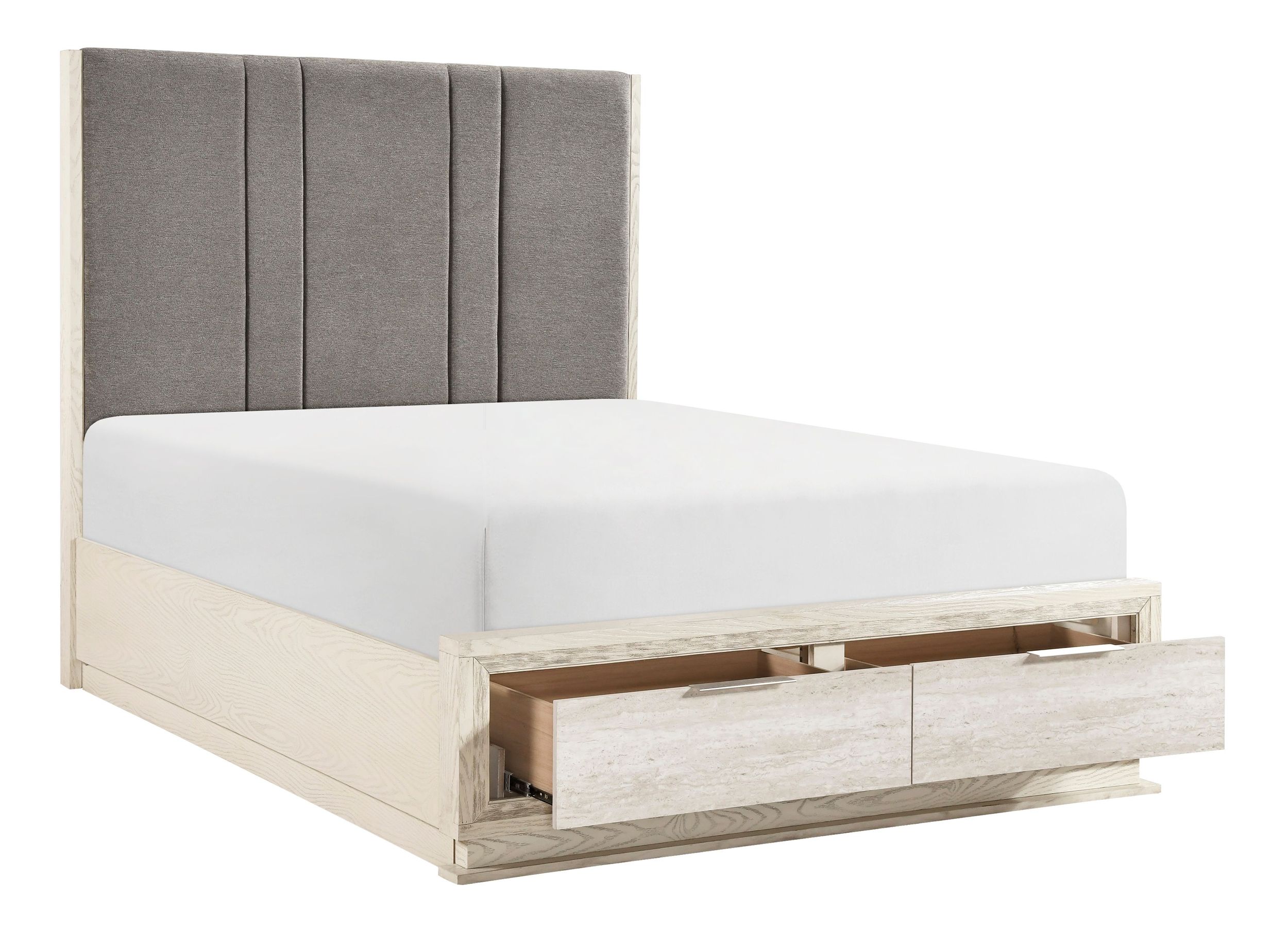 Noctis Upholstered Storage Platform Bed with LED Lighting