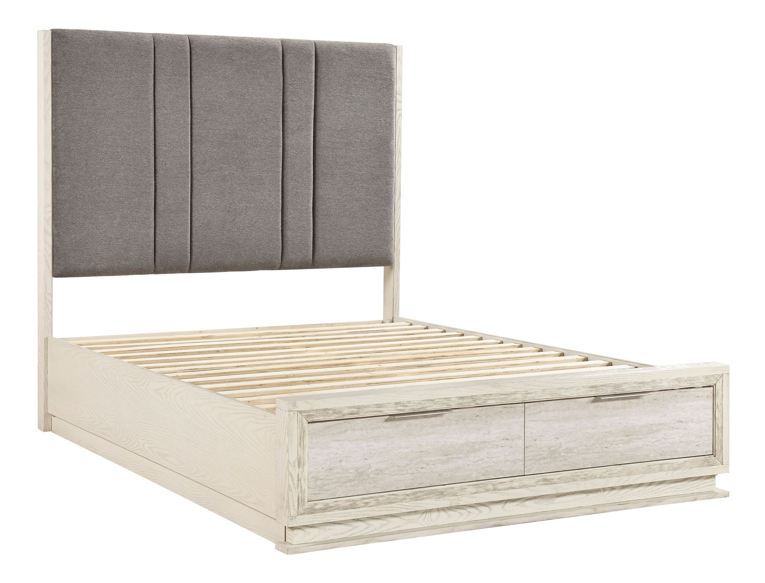 Noctis Upholstered Eastern King Storage Platform Bed with LED Lighting