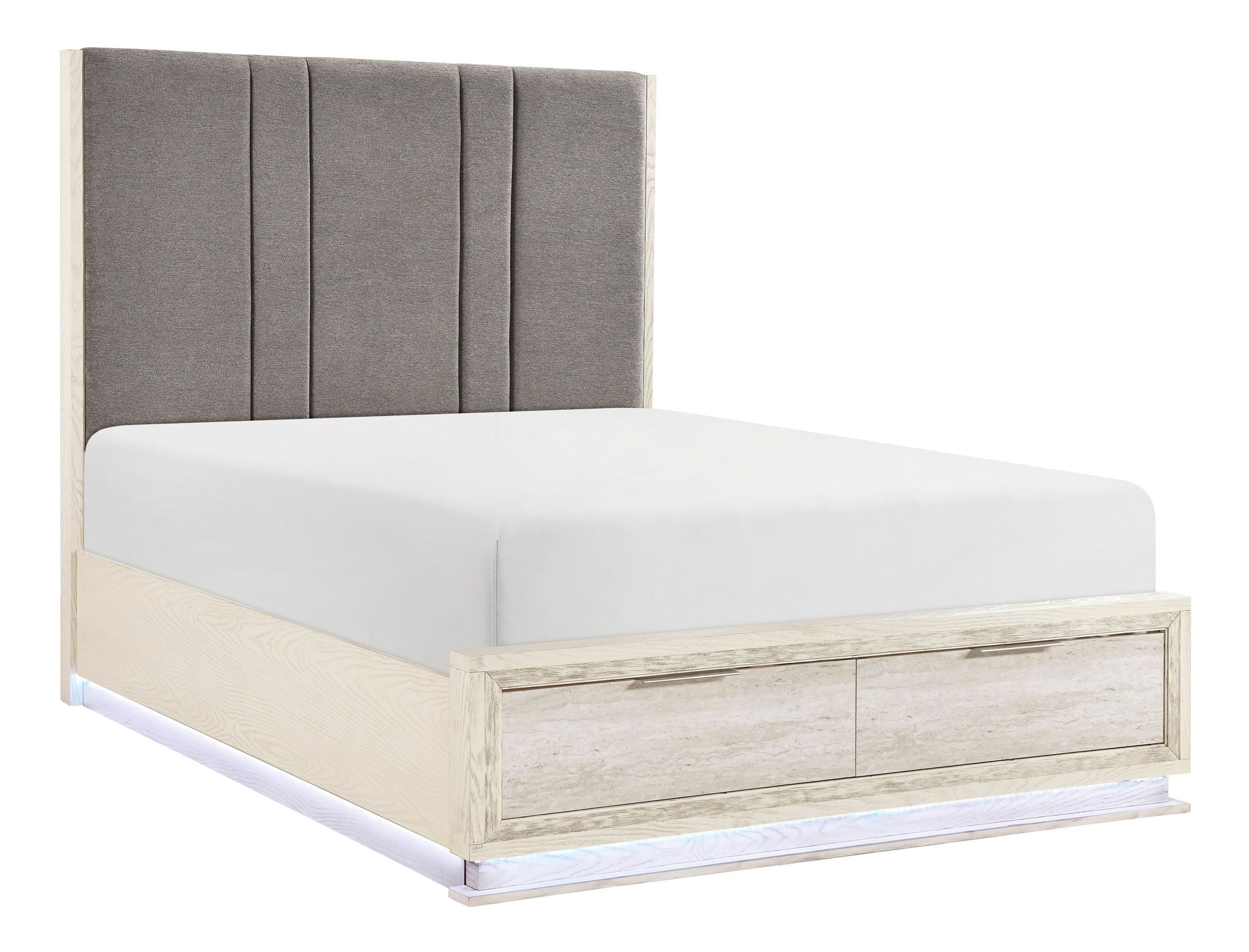 Noctis Upholstered Storage Platform Bed with LED Lighting