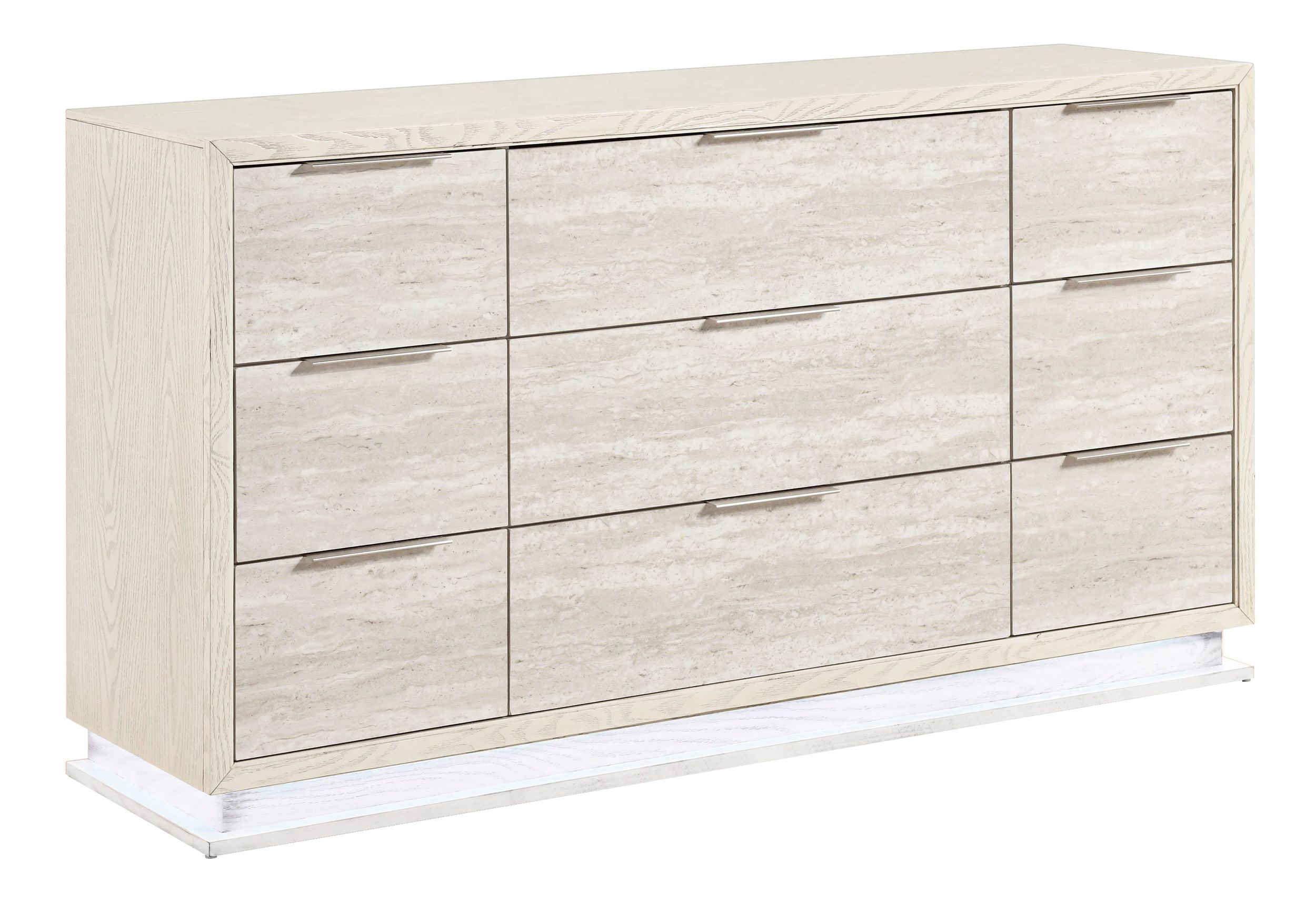 Noctis Upholstered Storage Platform Bedroom Set with LED Lighting
