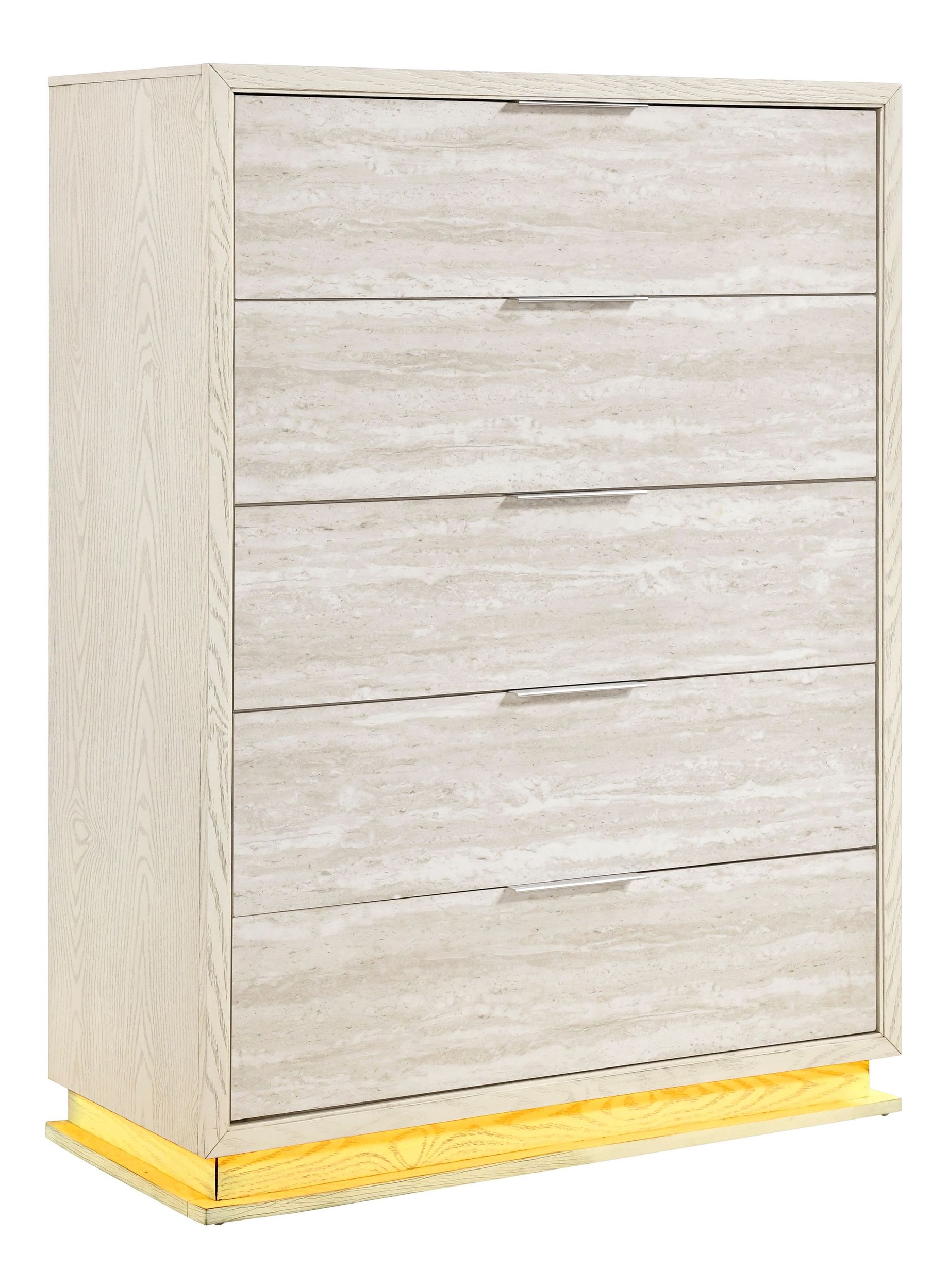 Noctis Upholstered Storage Platform Bedroom Set with LED Lighting