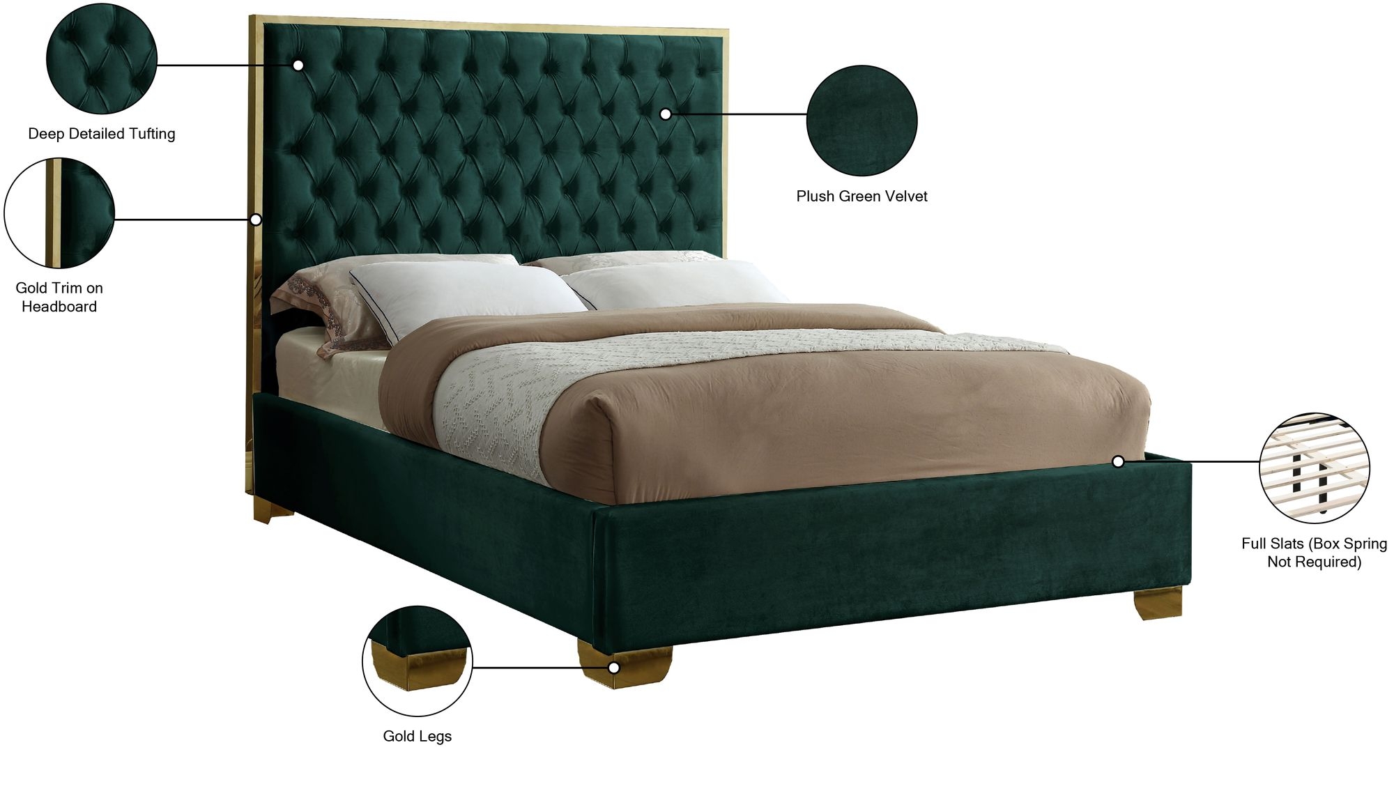 Lana Velvet Bed