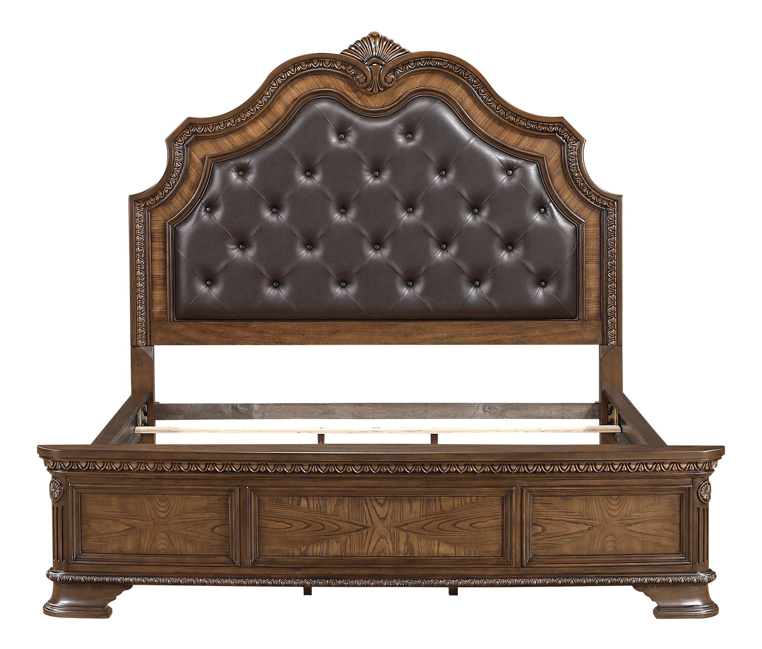 Bridgepoint Faux Leather/Wood Eastern King Panel Bed