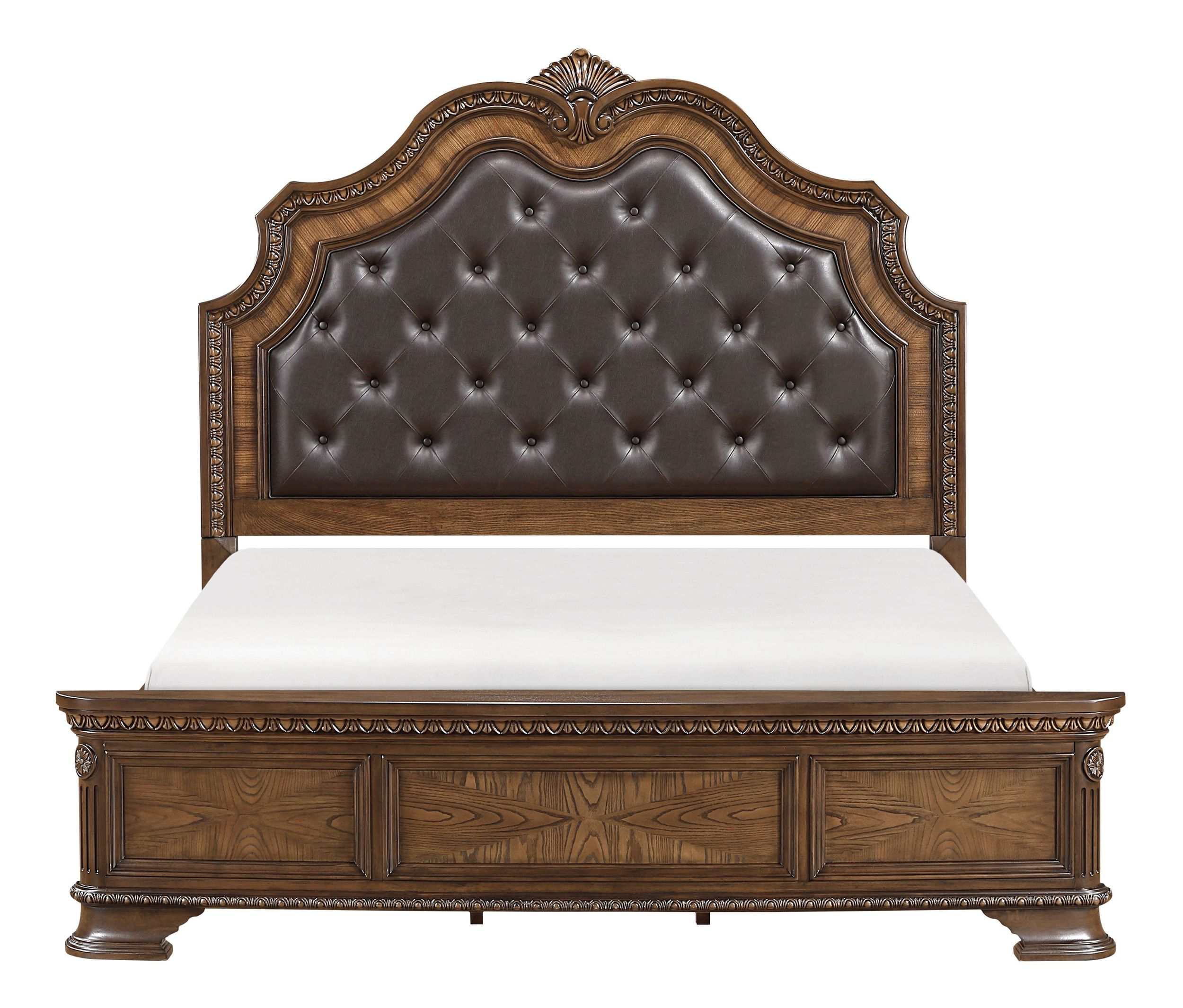 Bridgepoint Faux Leather/Wood Eastern King Panel Bed