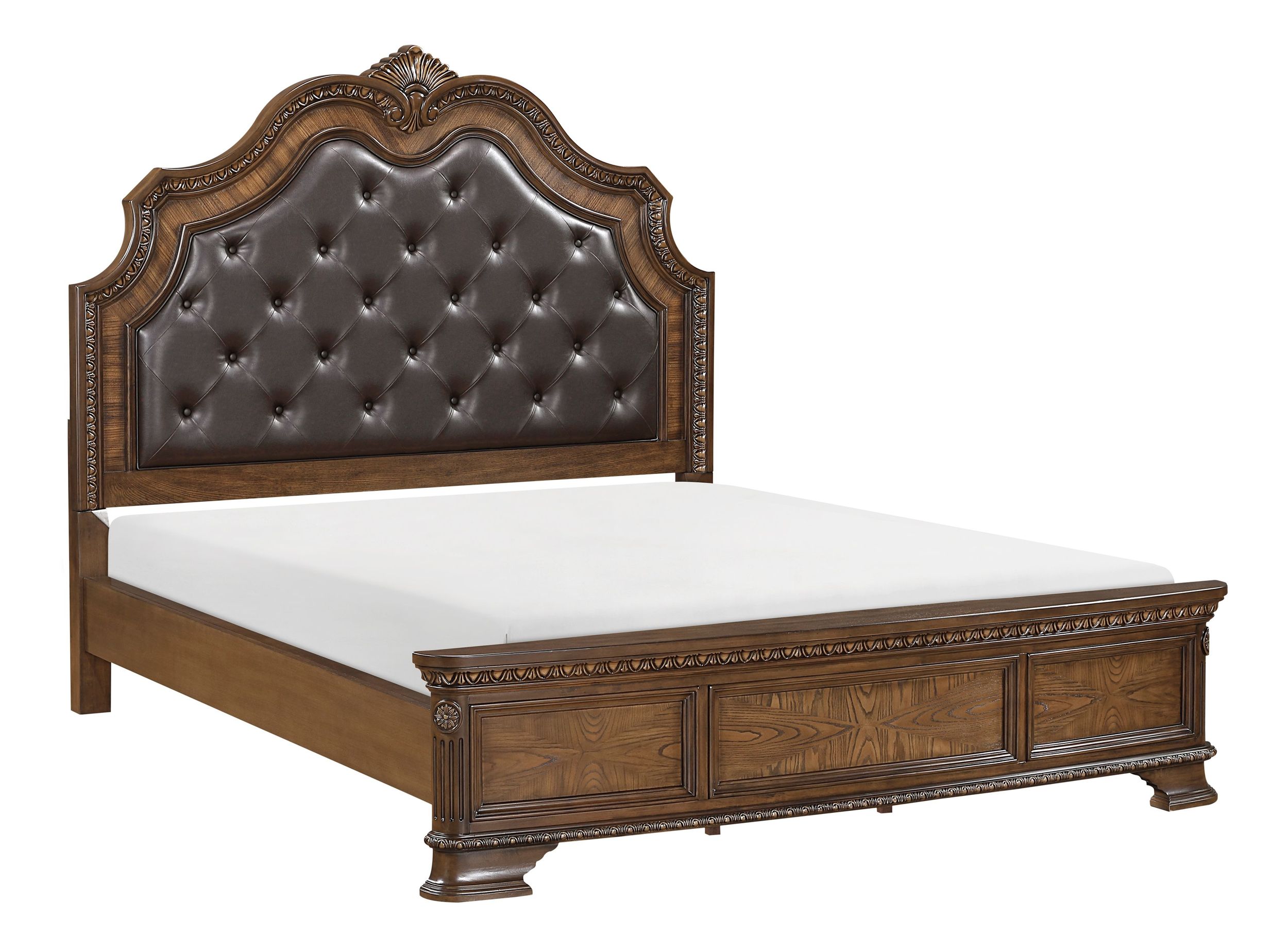 Bridgepoint Faux Leather/Wood Panel Bedroom Set