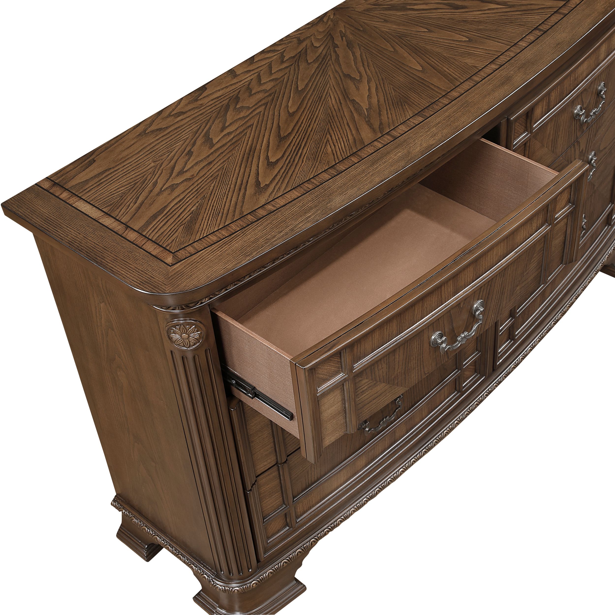 Bridgepoint Faux Leather/Wood Panel Bedroom Set