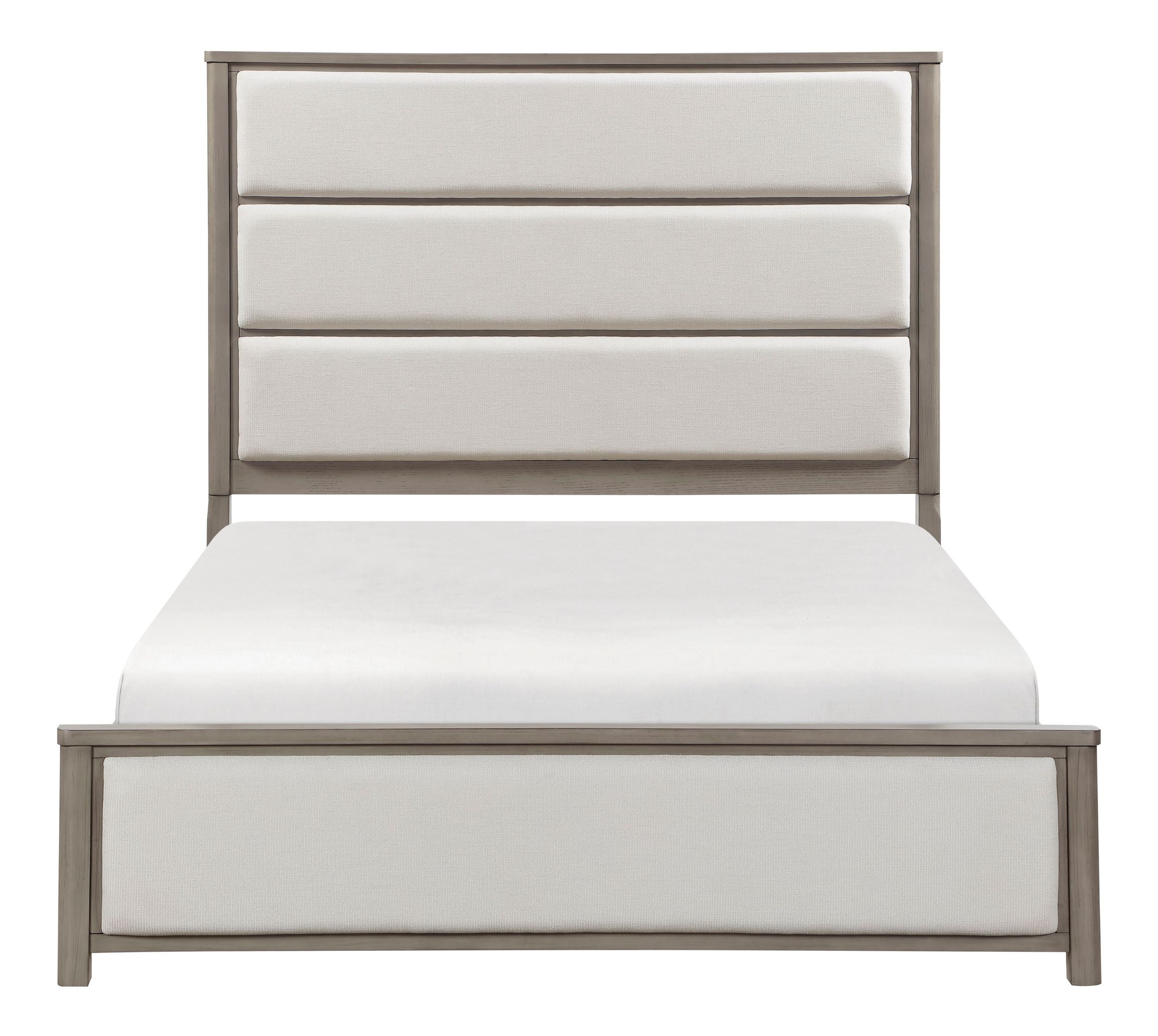 Dalston Chenille/Wood Panel Bedroom Set