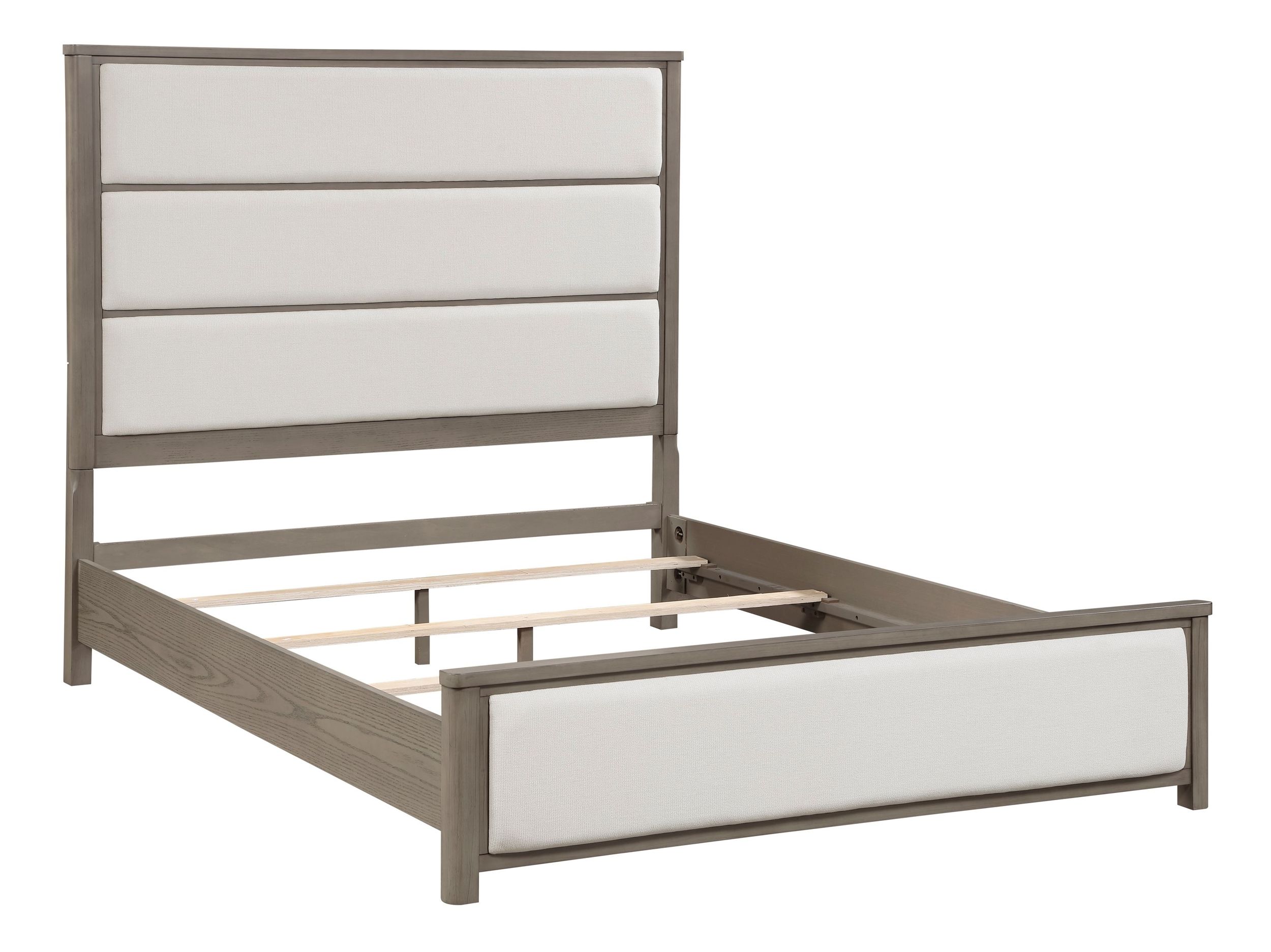 Dalston Chenille/Wood California King Panel Bed