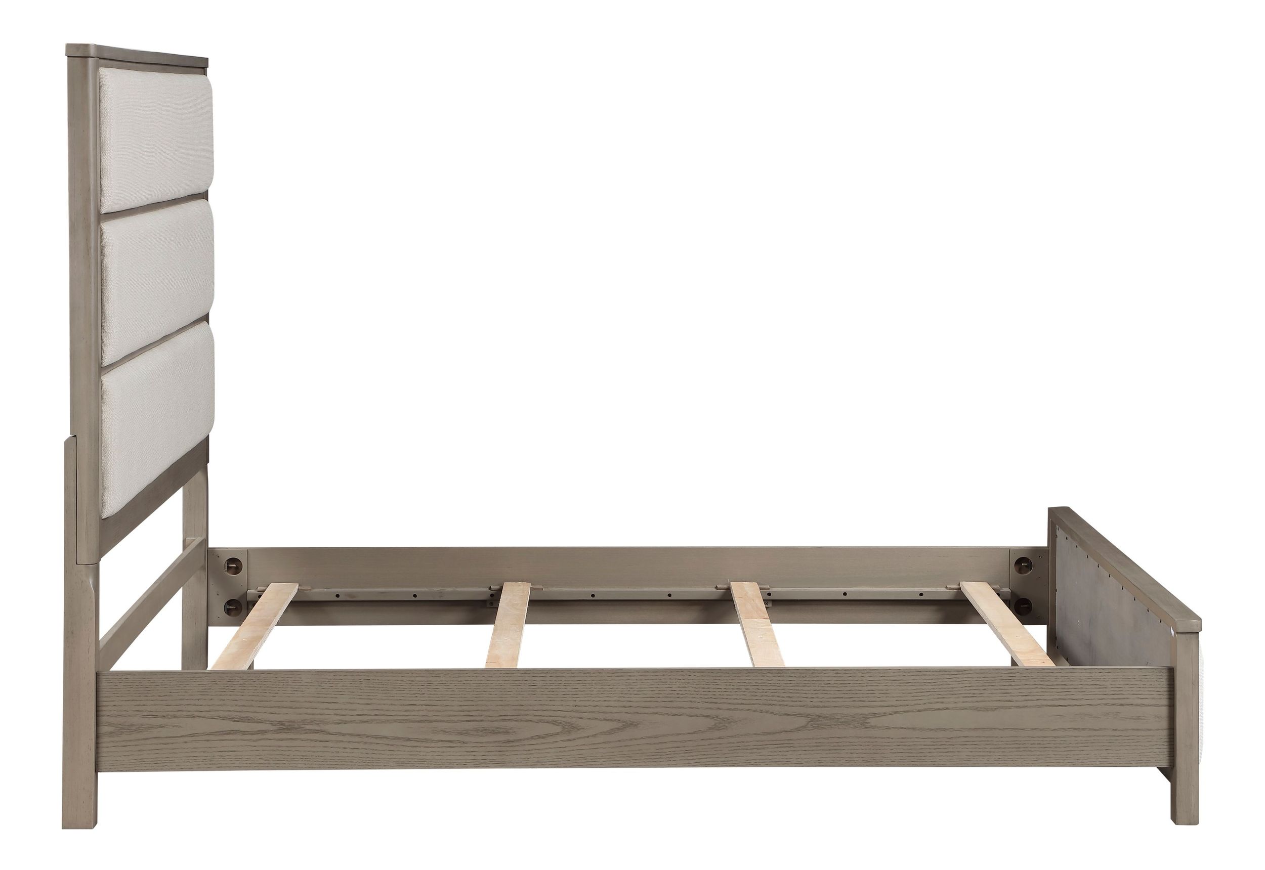 Dalston Chenille/Wood California King Panel Bed