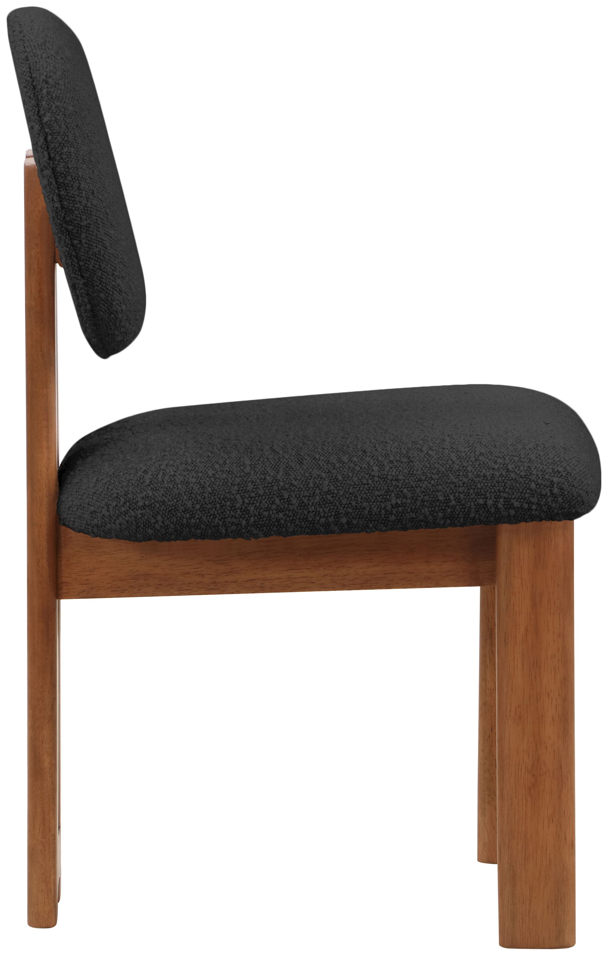 Napa Boucle Fabric Dining Chair with Solid Wood Frame