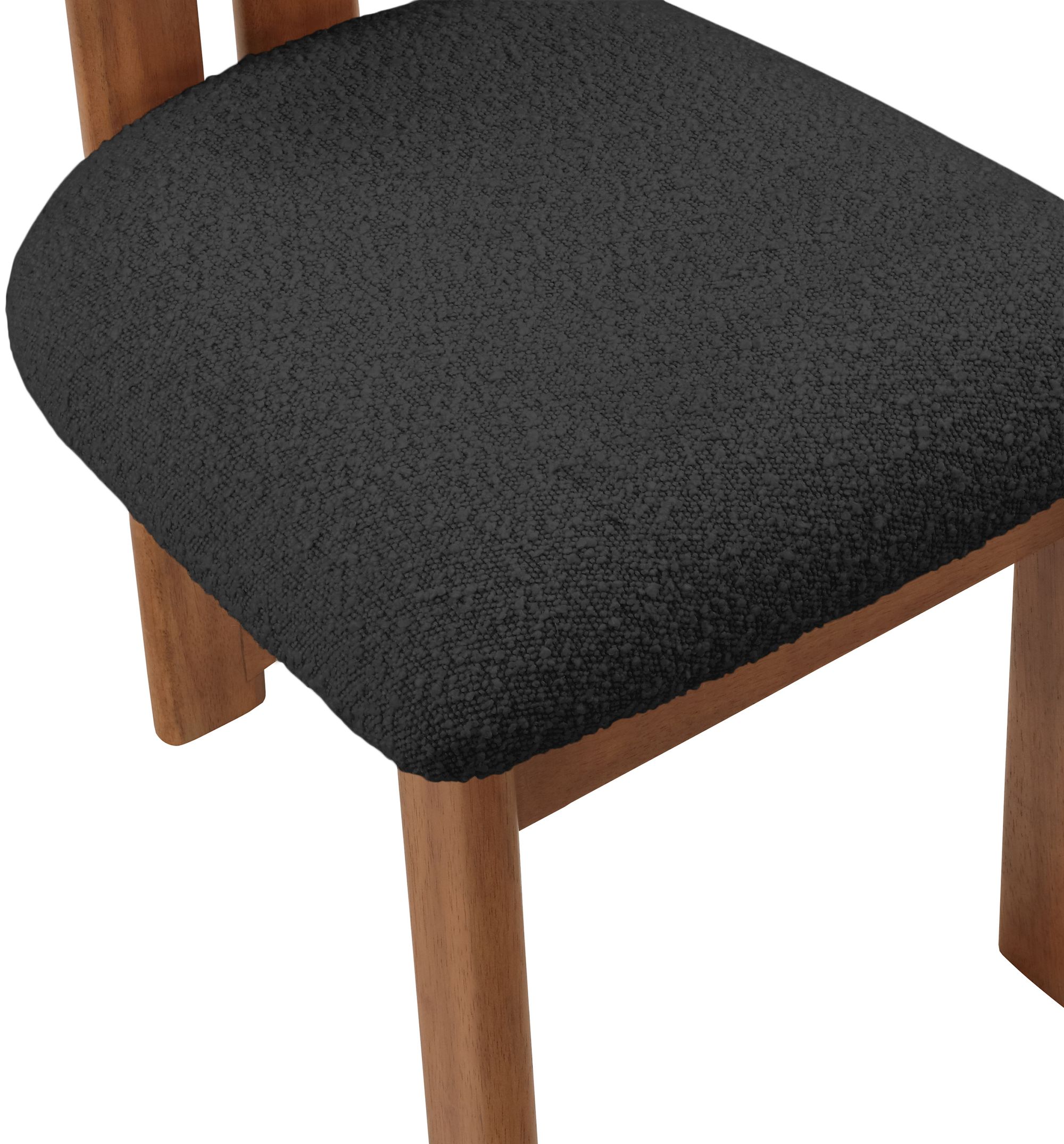 Napa Boucle Fabric Dining Chair with Solid Wood Frame