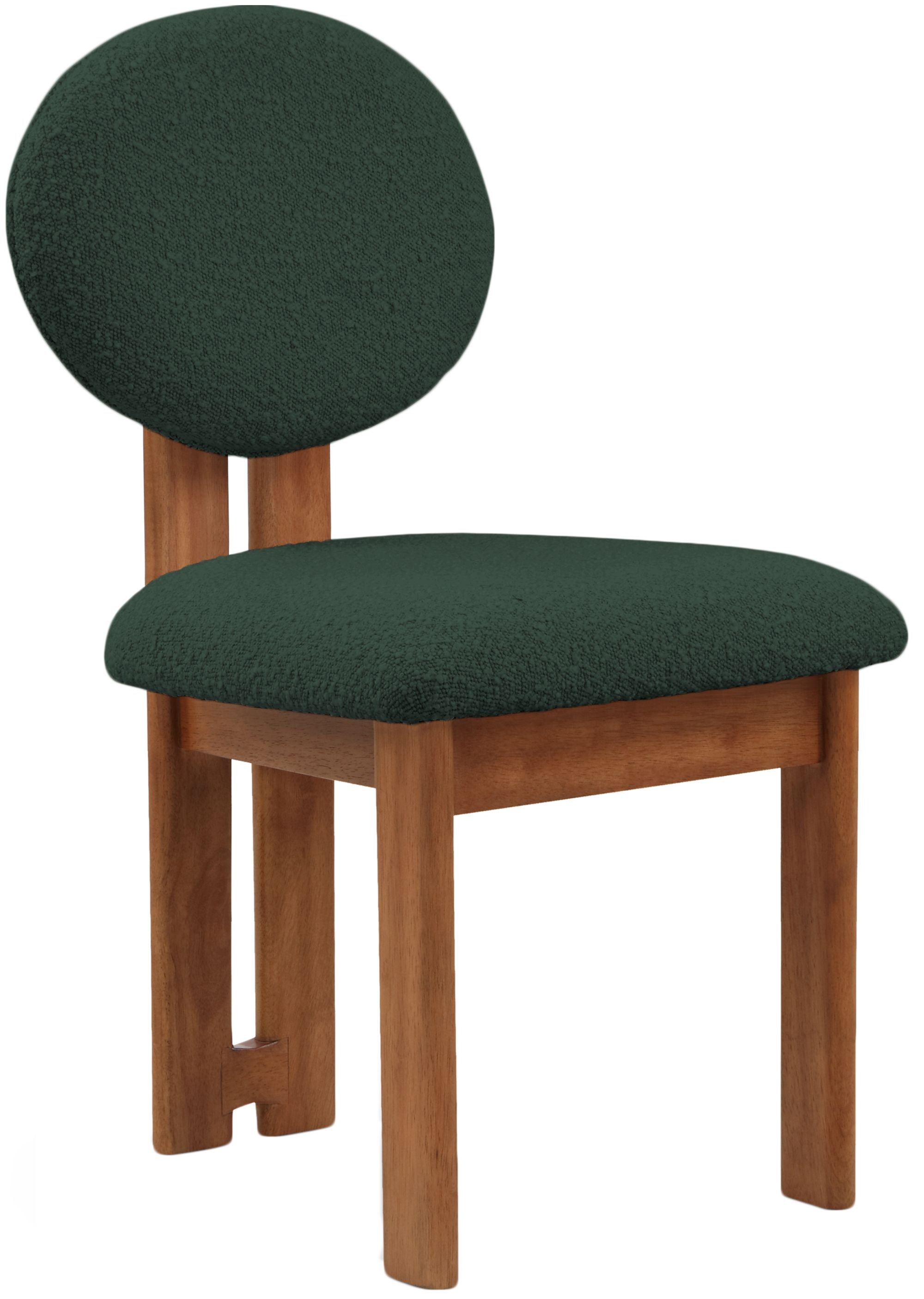 Napa Boucle Fabric Dining Chair with Solid Wood Frame