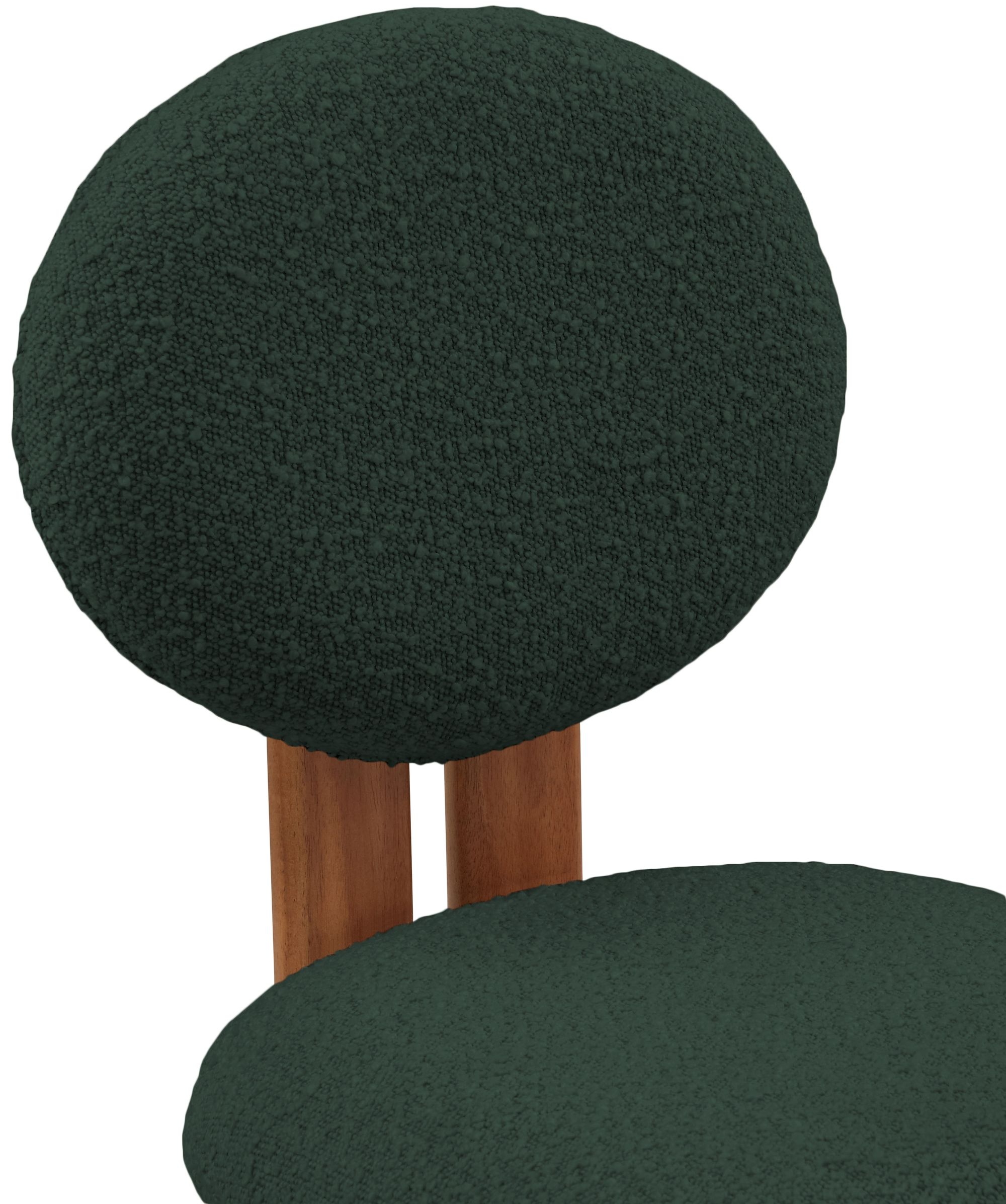 Napa Boucle Fabric Dining Chair with Solid Wood Frame