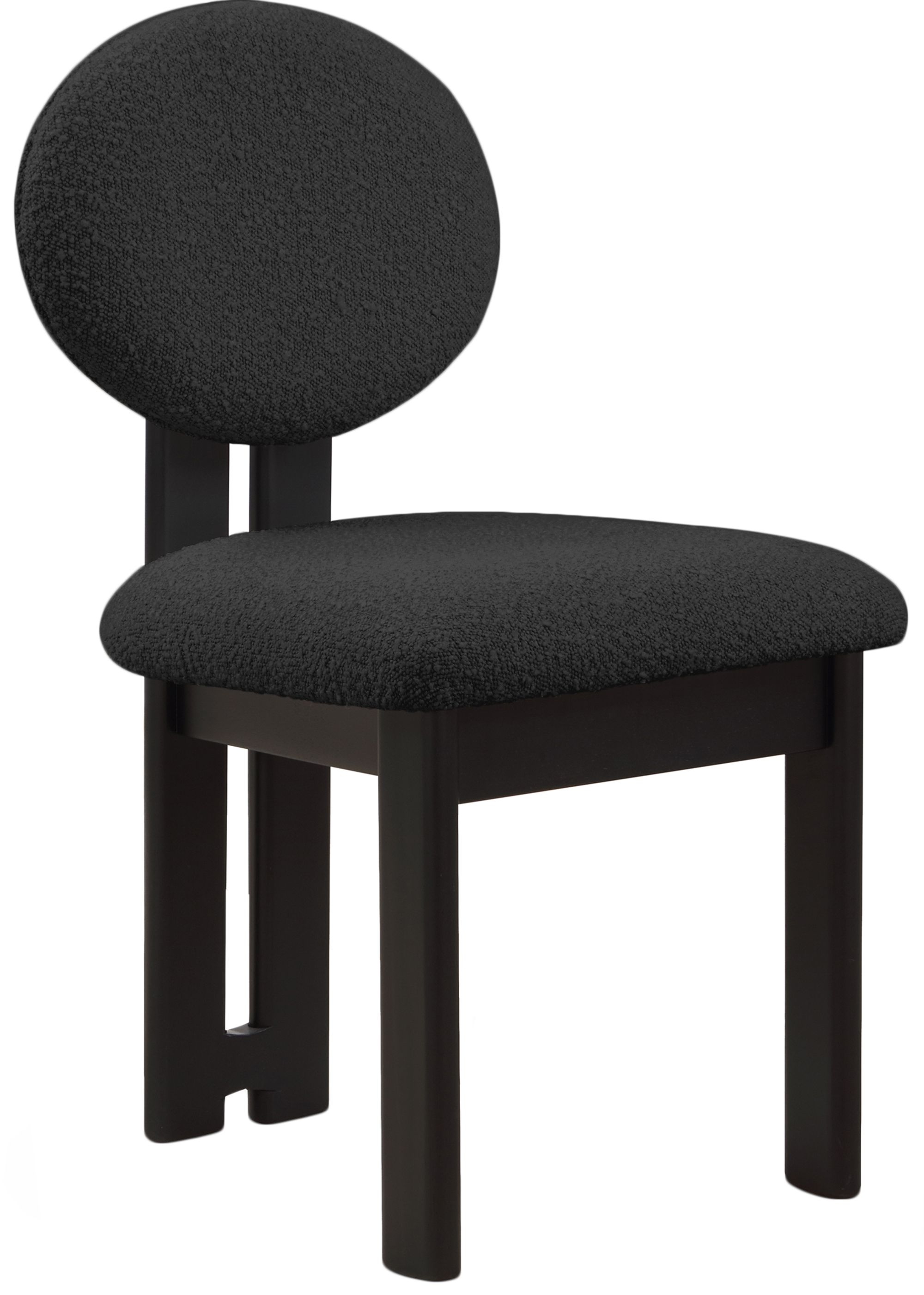 Napa Boucle Fabric Dining Chair with Solid Wood Frame