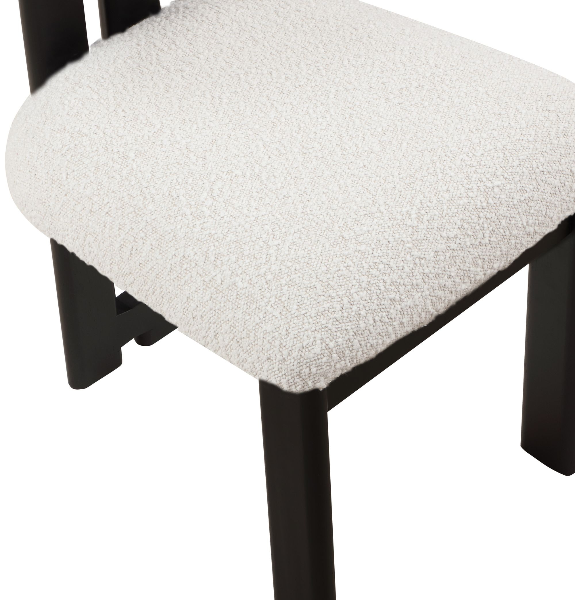 Napa Boucle Fabric Dining Chair with Solid Wood Frame