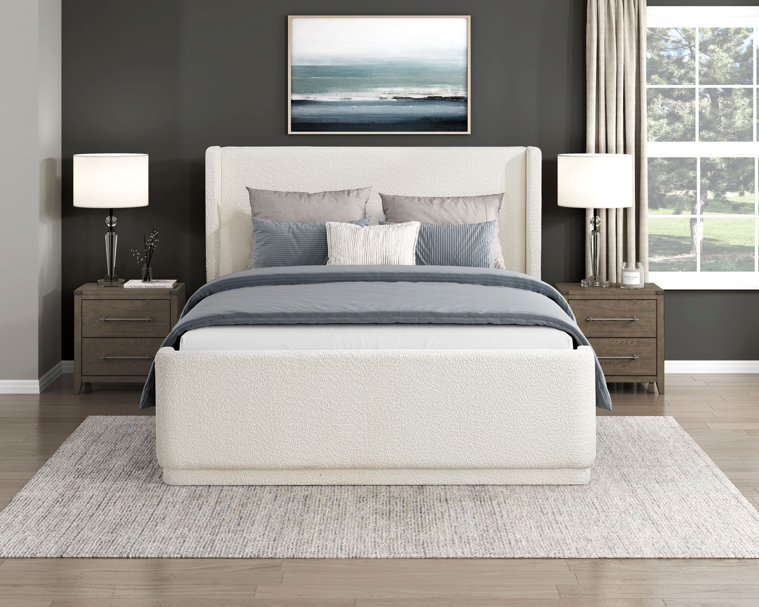 Carmel Polyester Platform Bed