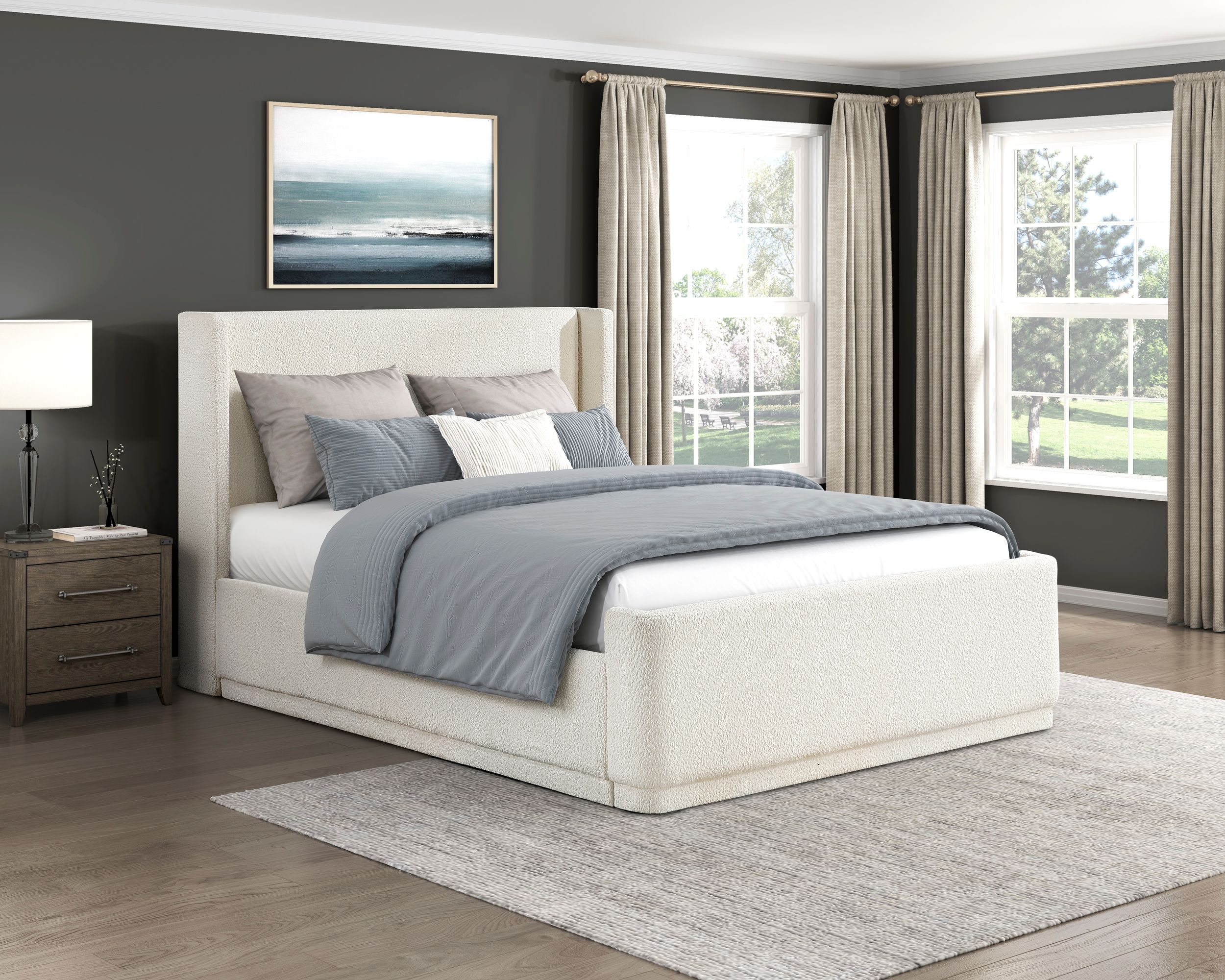 Carmel Polyester Platform Bed