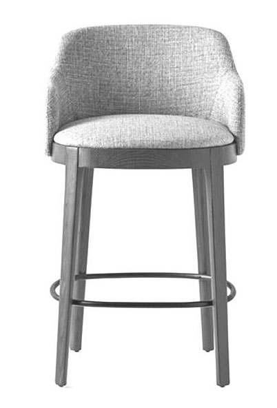 Adel Fabric/Wood Customizable Counter Stool