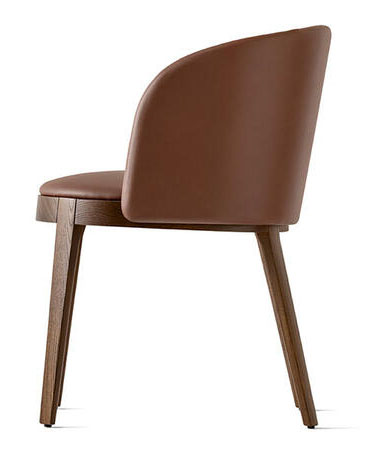 Adel Fabric/Wood Customizable Dining Armchair