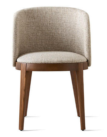 Adel Fabric/Wood Customizable Dining Armchair