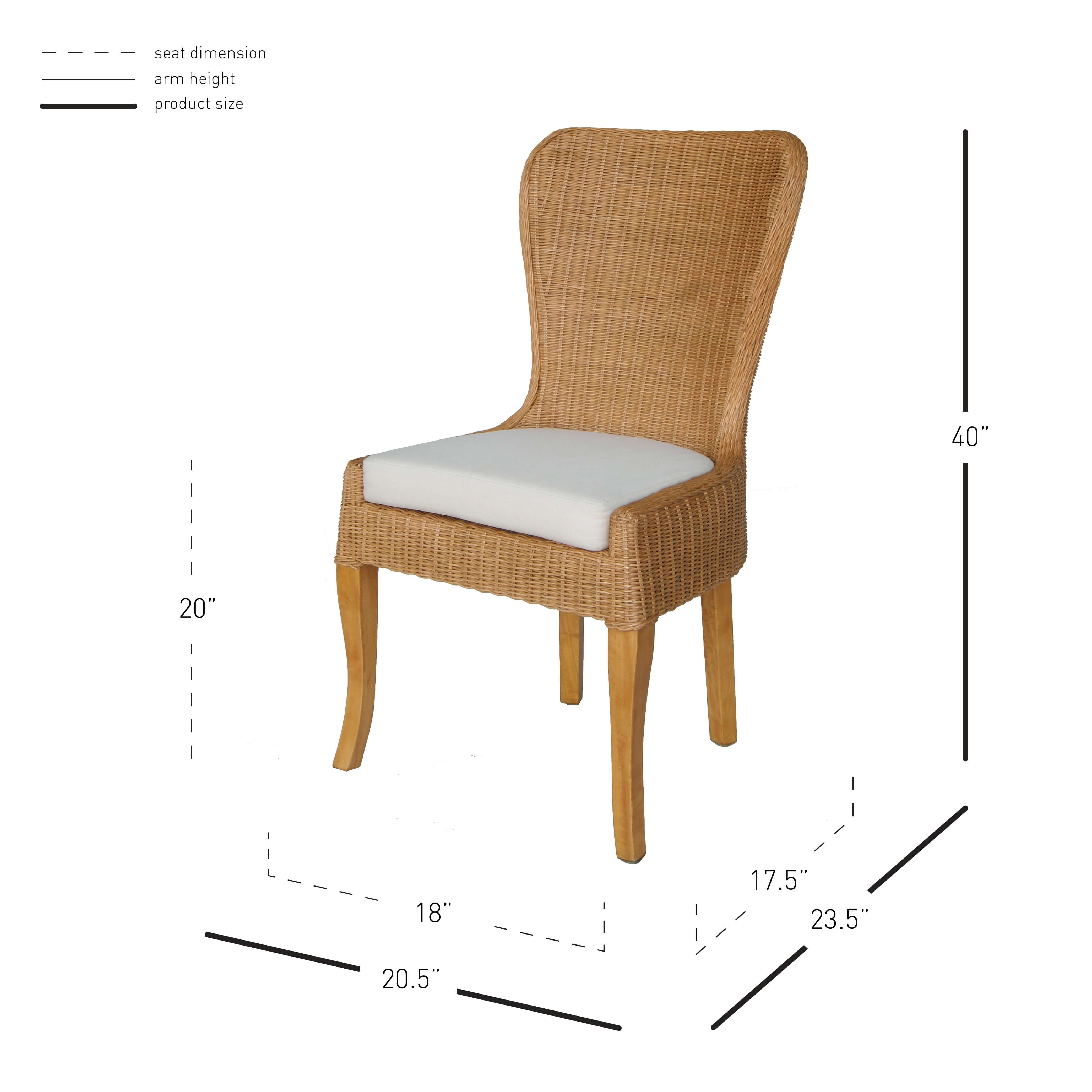 Sophie Fabric/Rattan Dining Chair