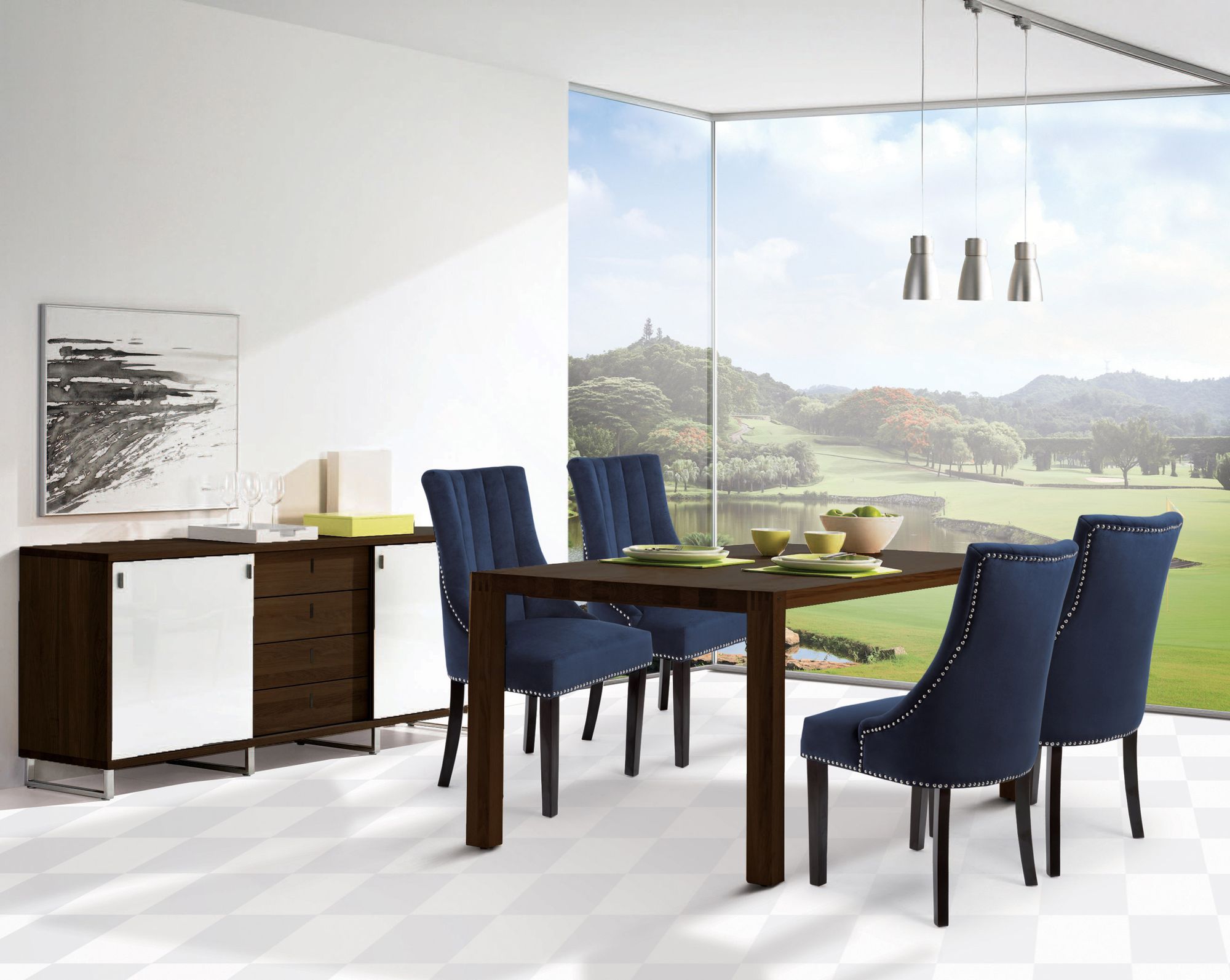 Oxford Velvet Dining Chair