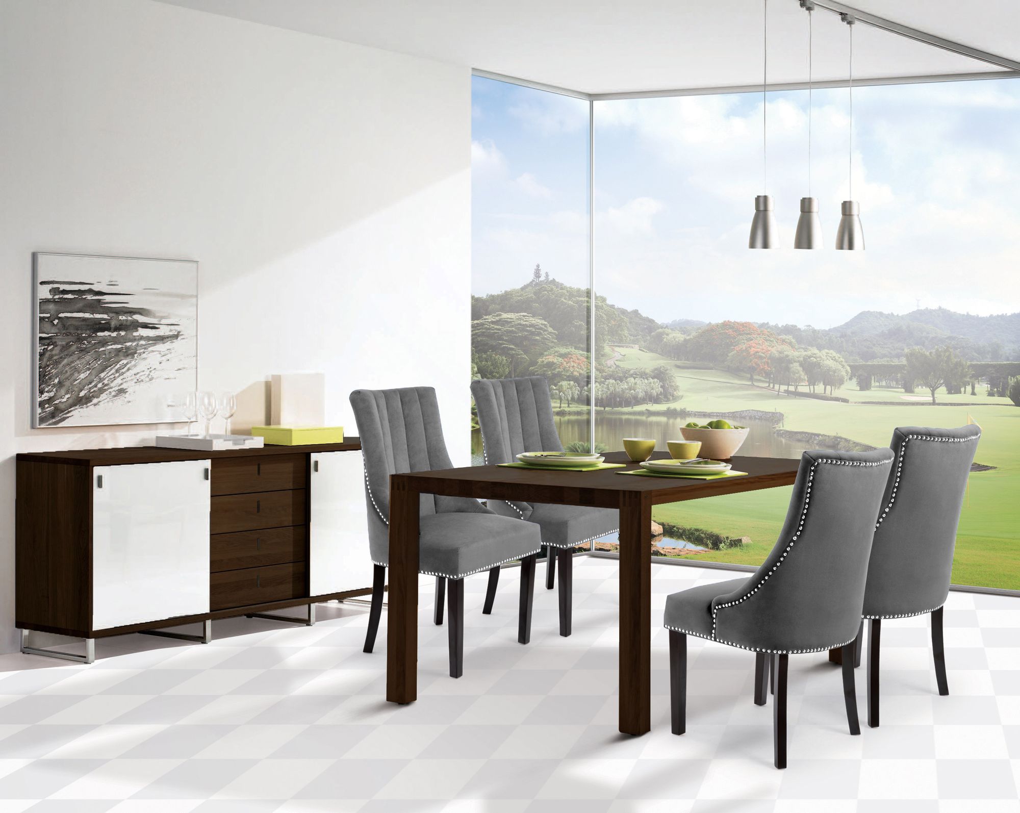 Oxford Velvet Dining Chair