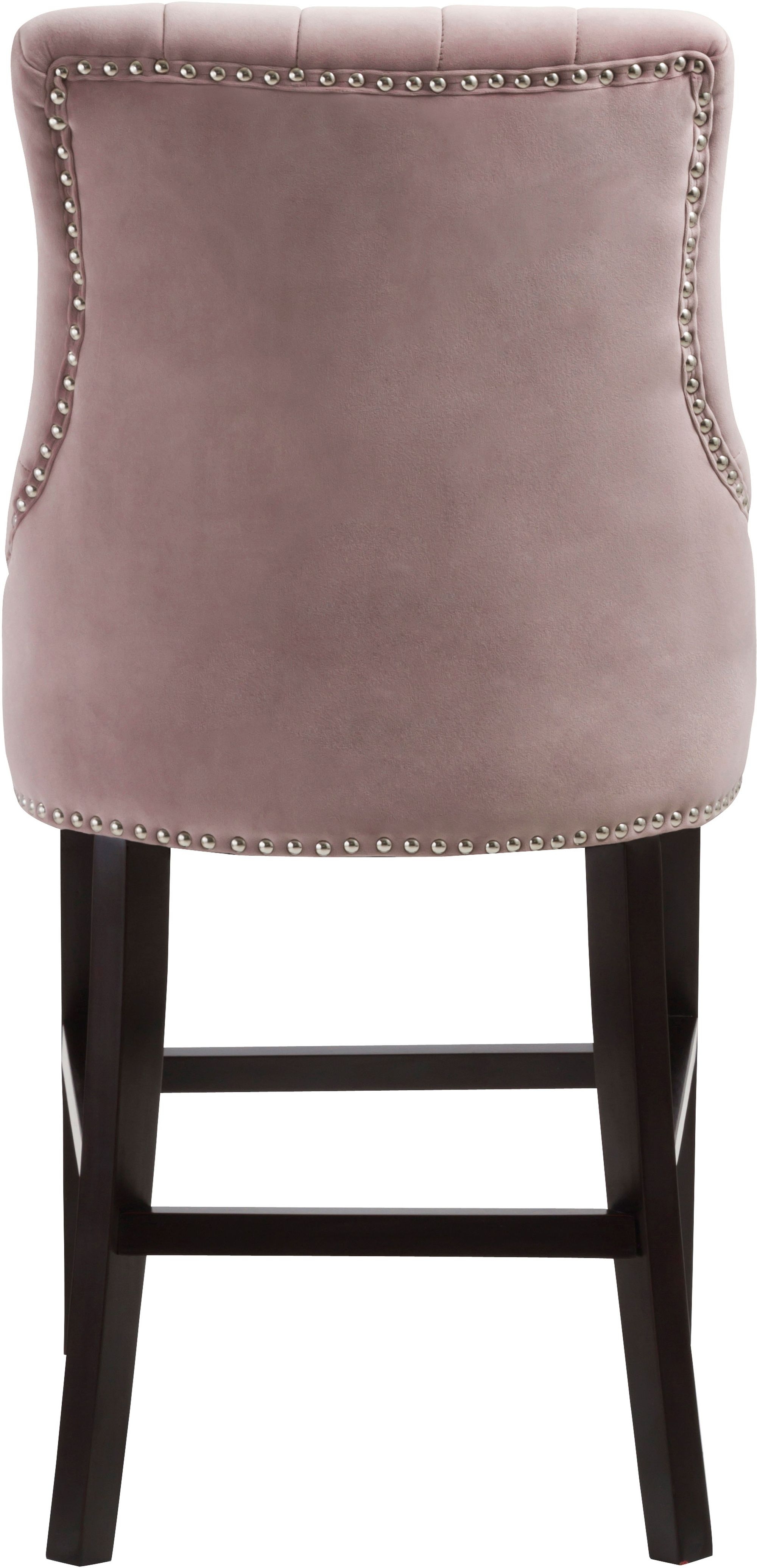 Oxford Velvet Counter Stool with Espresso Wood Legs
