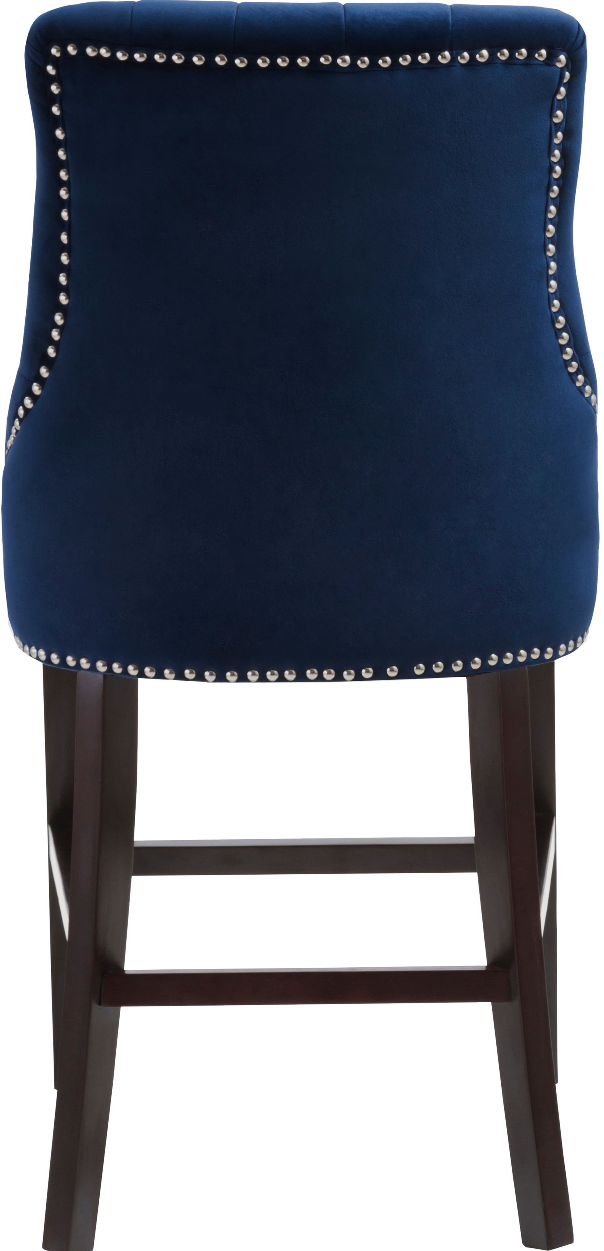 Oxford Velvet Counter Stool with Espresso Wood Legs